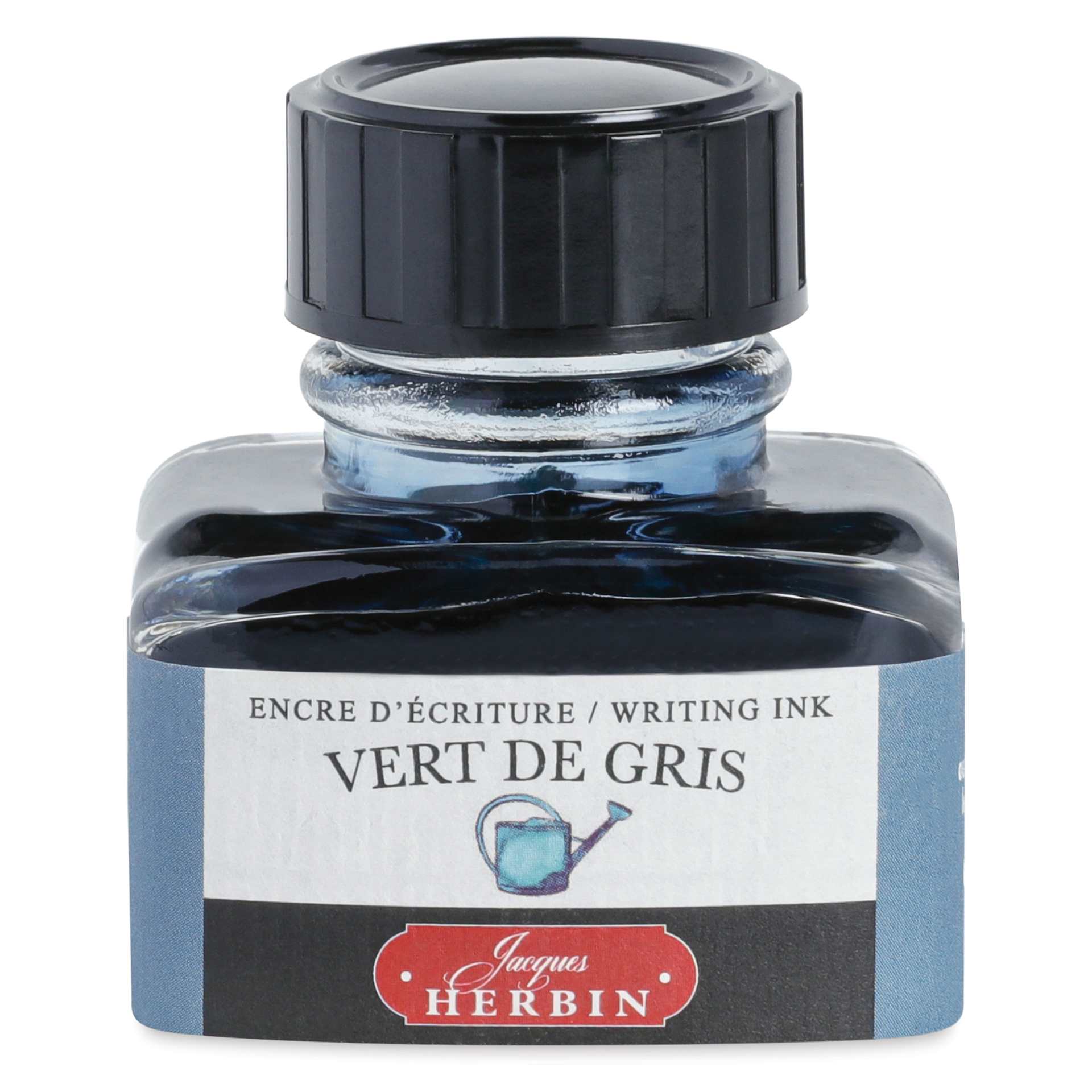 Herbin La Perle des Encres The Jewel of Inks Fountain Pen Ink - Vert de Gris (Verdigris), 30 ml