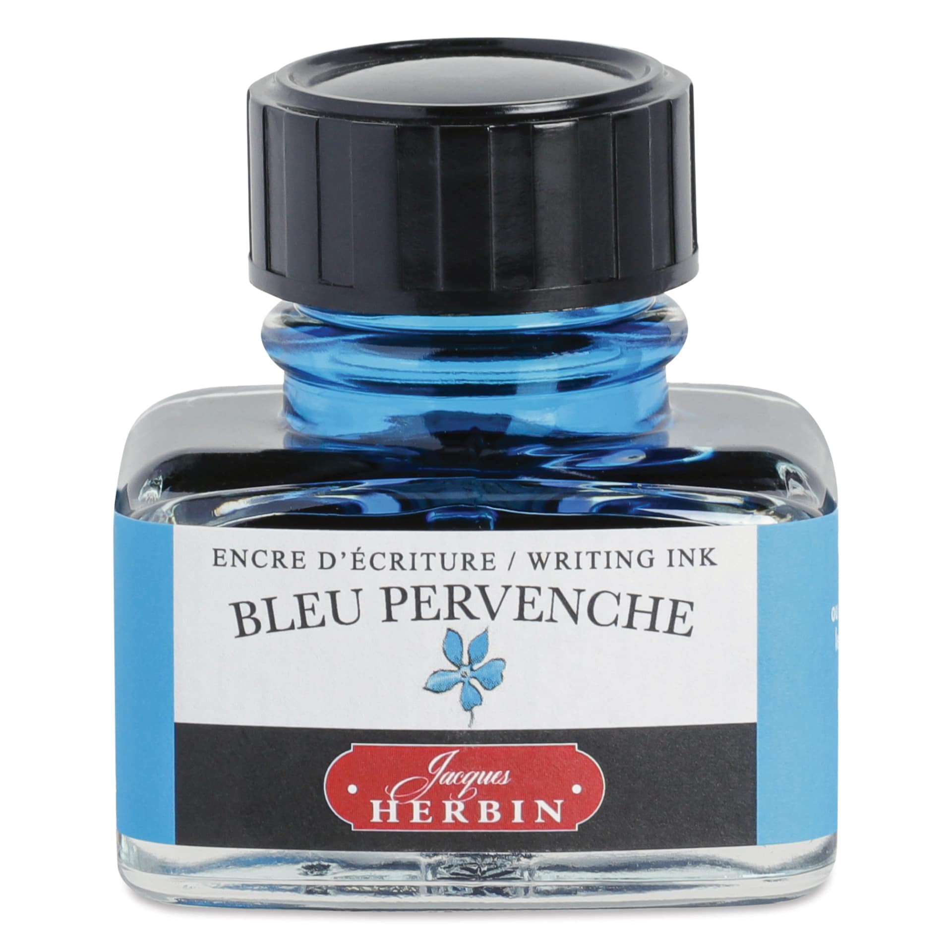 Herbin La Perle des Encres The Jewel of Inks Fountain Pen Ink - Bleu Pervenche (Periwinkle Blue), 30 ml