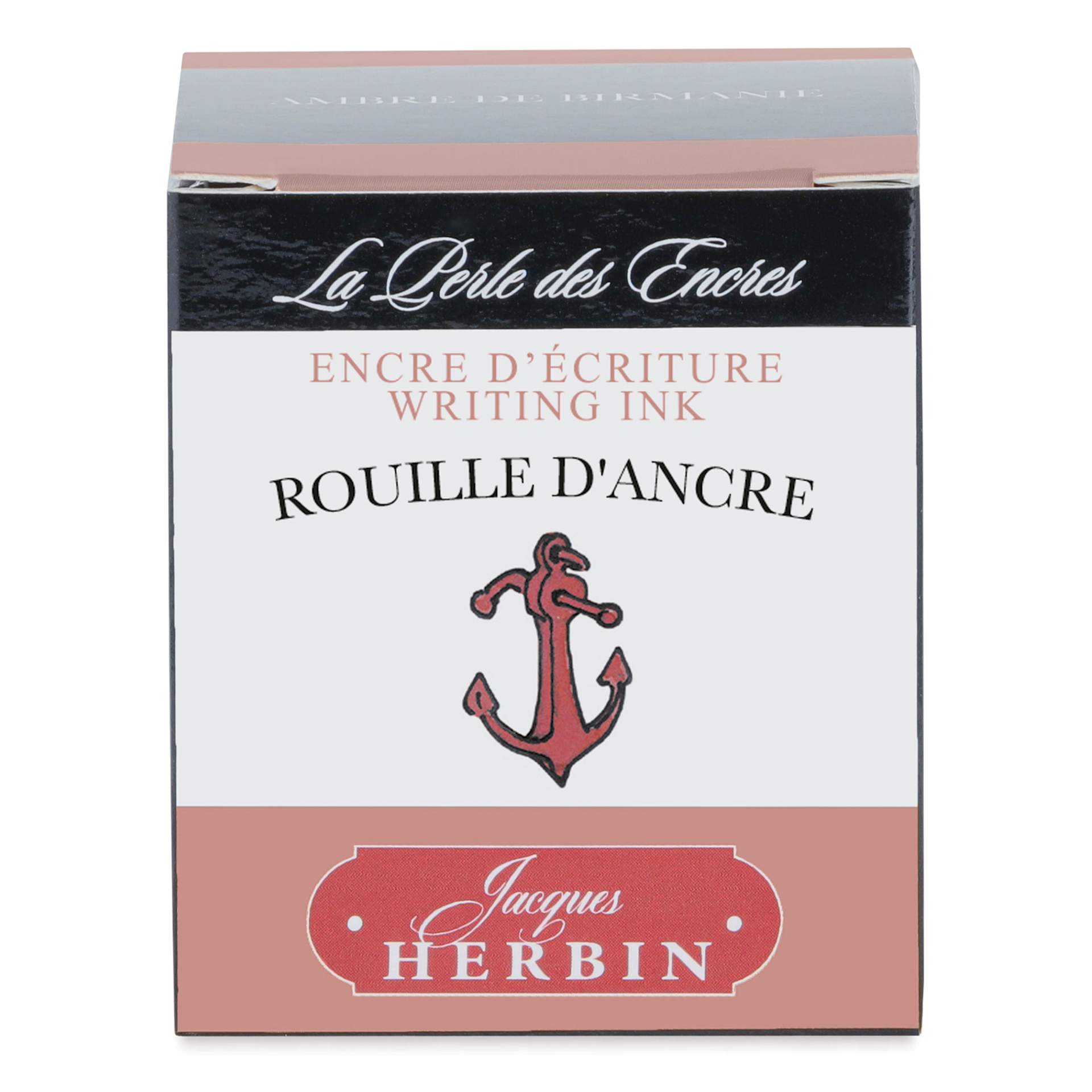 Herbin La Perle des Encres The Jewel of Inks Fountain Pen Ink - Rouille d'Ancre (Anchor Rust), 30 ml,  front of packaging