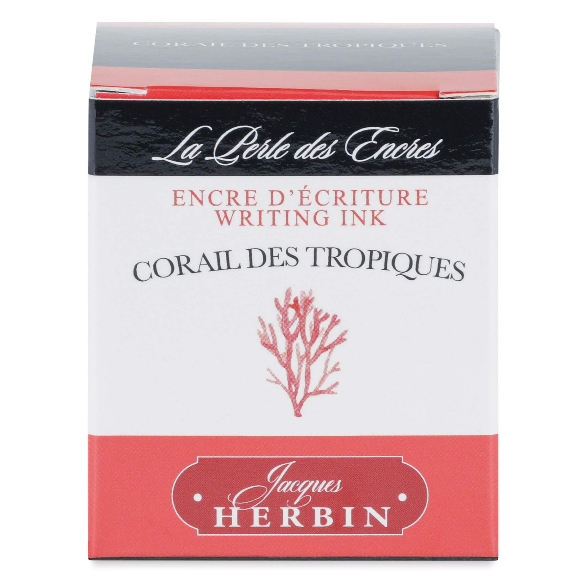 Herbin La Perle des Encres The Jewel of Inks Fountain Pen Ink - Corail des Tropiques (Tropical Coral), 30 ml