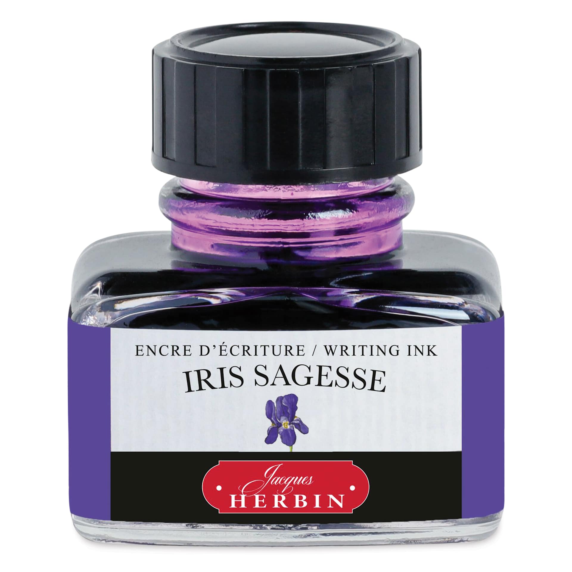 Herbin La Perle des Encres The Jewel of Inks Fountain Pen Ink - Iris Sagesse (Iris Wisdom), 30 ml