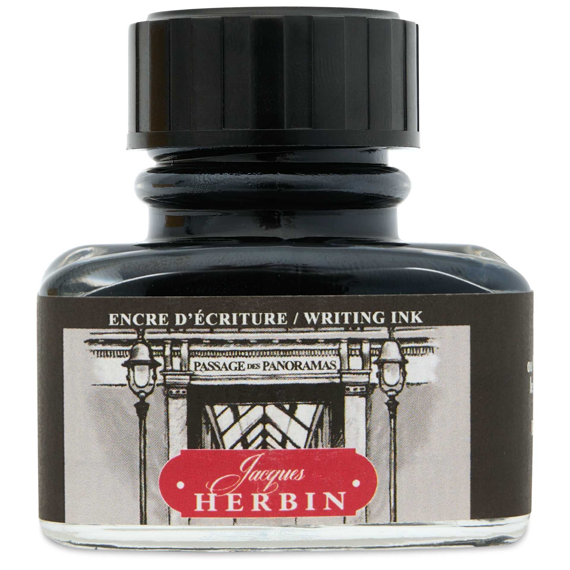 Herbin Paris Collection Fountain Pen Ink - Passage des Panoramas (Off-Black), 30 ml