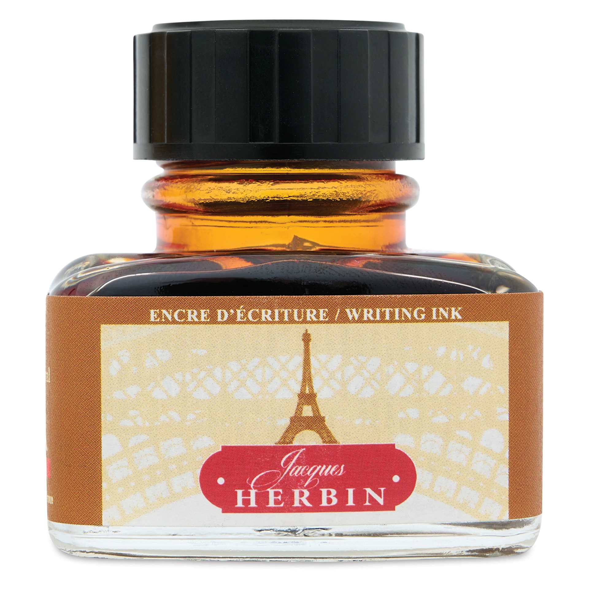 Herbin Paris Collection Fountain Pen Ink - Tour Eiffel (Orange), 30 ml bottle