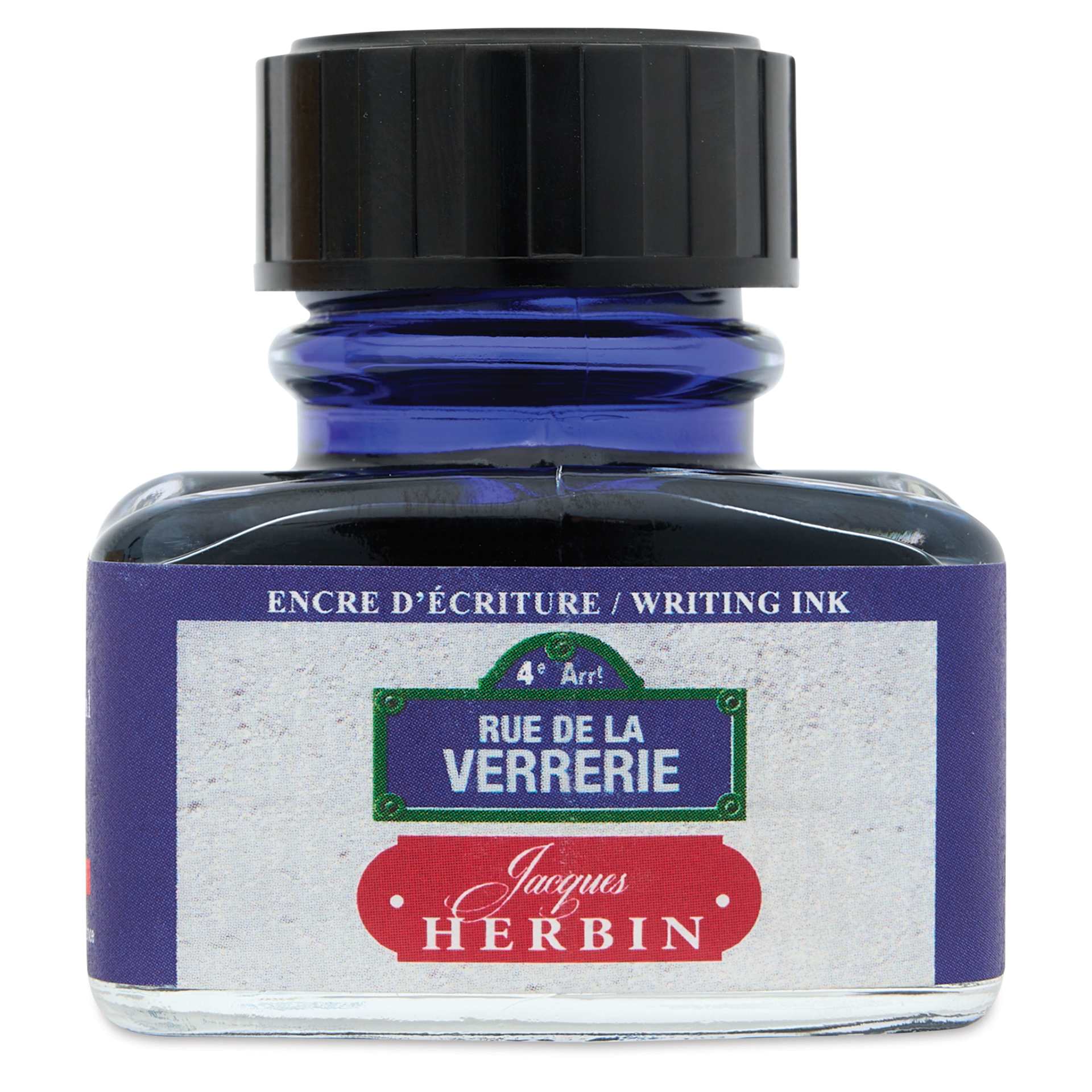 Herbin Paris Collection Fountain Pen Ink - Rue de la Verrerie (Blue), 30 ml