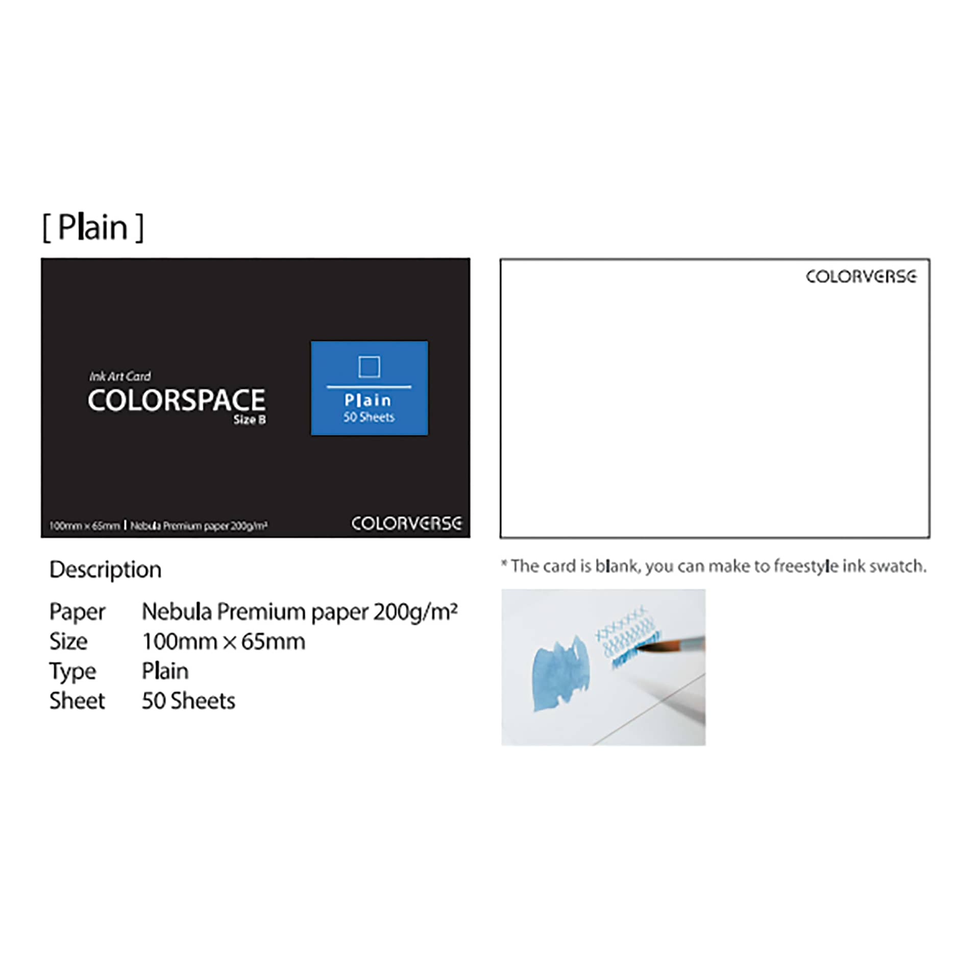 Colorverse Colorspace Ink Swatch Cards infographic