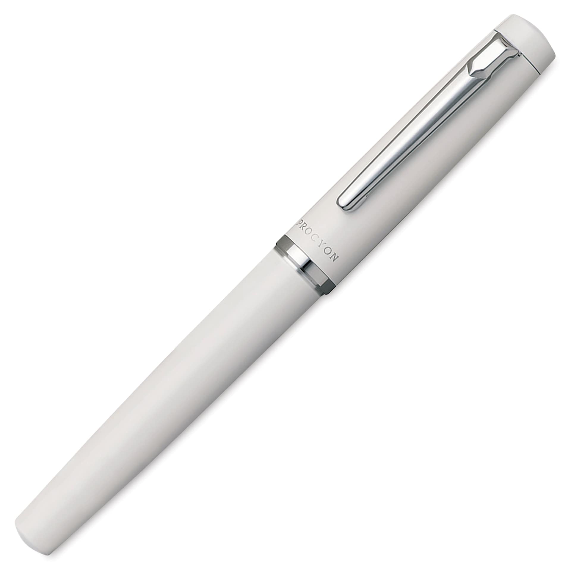 Platinum Procyon Fountain Pen - Porcelain White, Medium Nib, capped