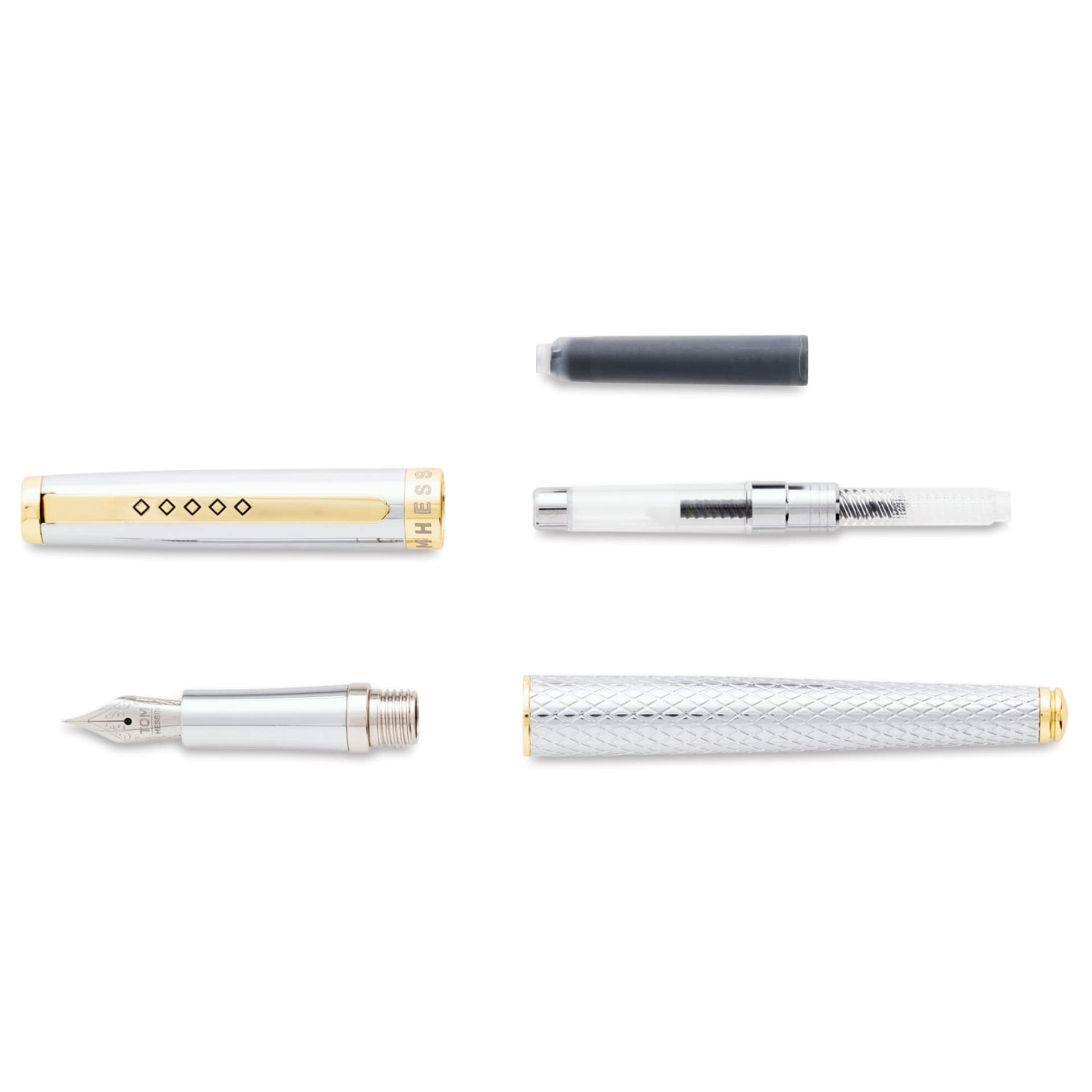 Tom Hessin Magnetic Series Fountain Pen - Ritz, Extra Fine, disassembled