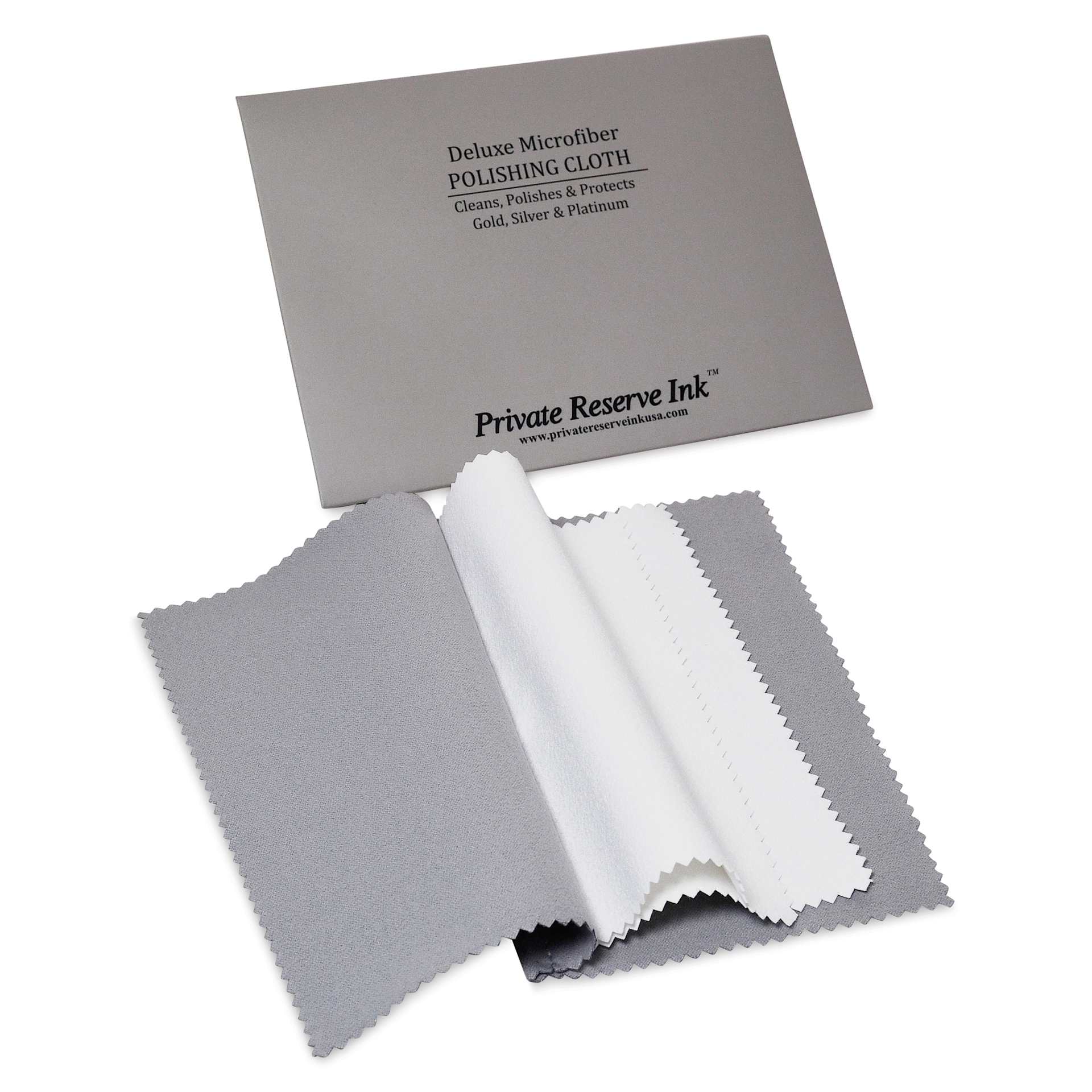 Private Reserve Ink Deluxe Polishing Cloth, shown closed and opened