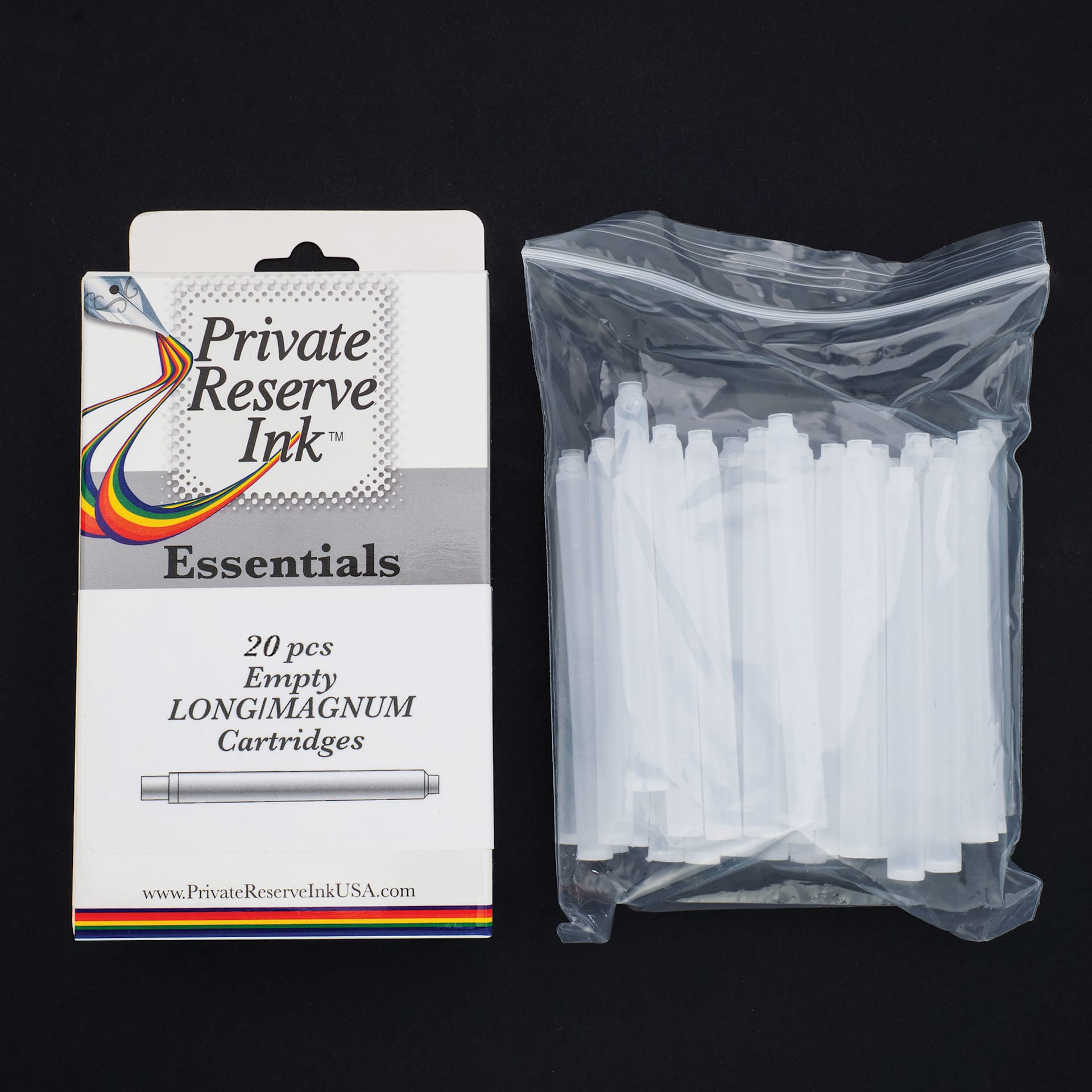 Private Reserve Ink Essentials Empty Long/Magnum Cartridges - Pkg of 20