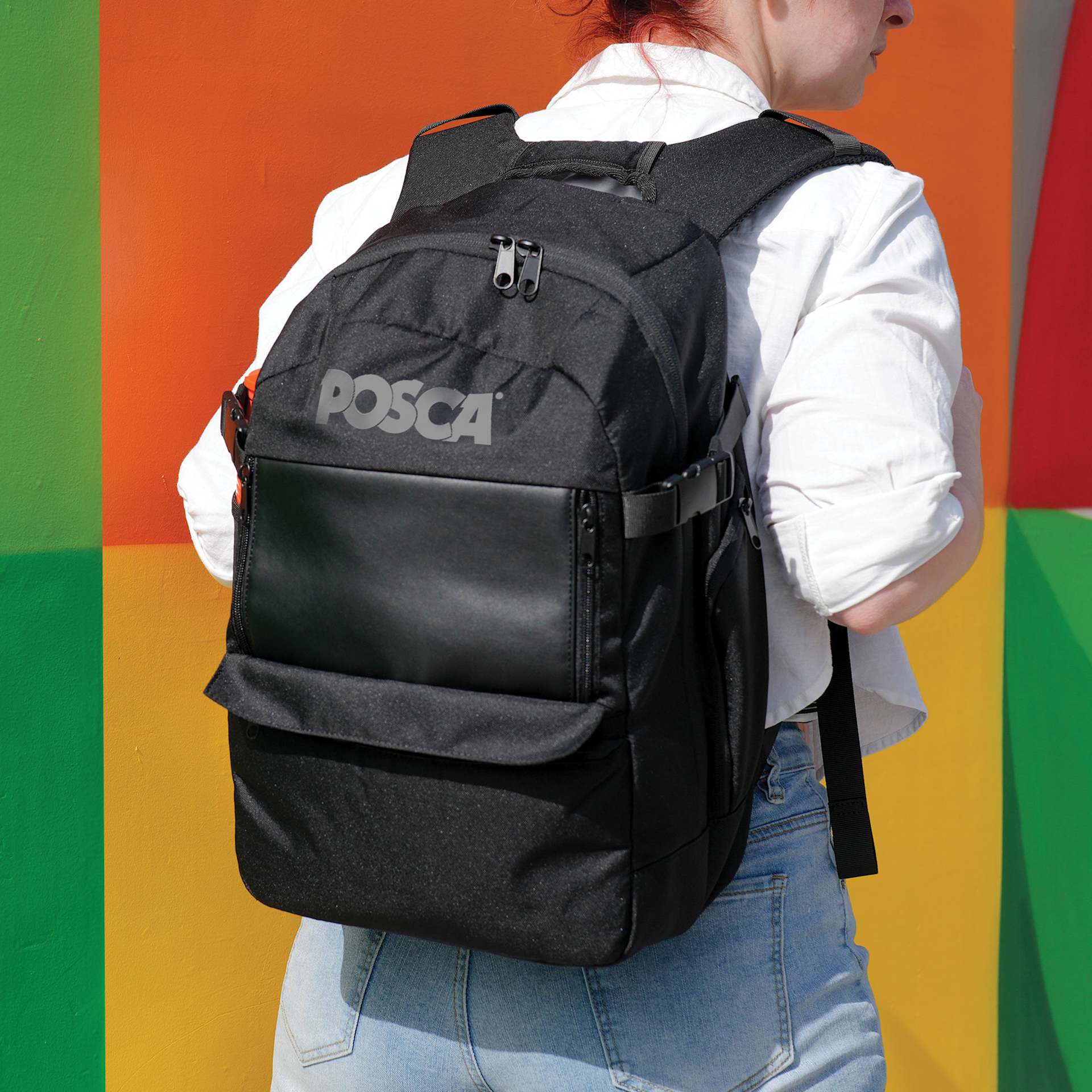 Posca Artist Marker & Pencil Backpack Bundle, being worn