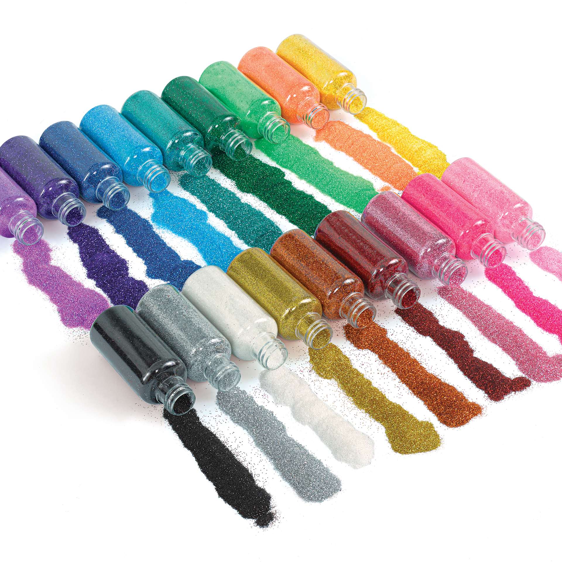The Ultimate Glitter Collection, glitter spilling from all containers