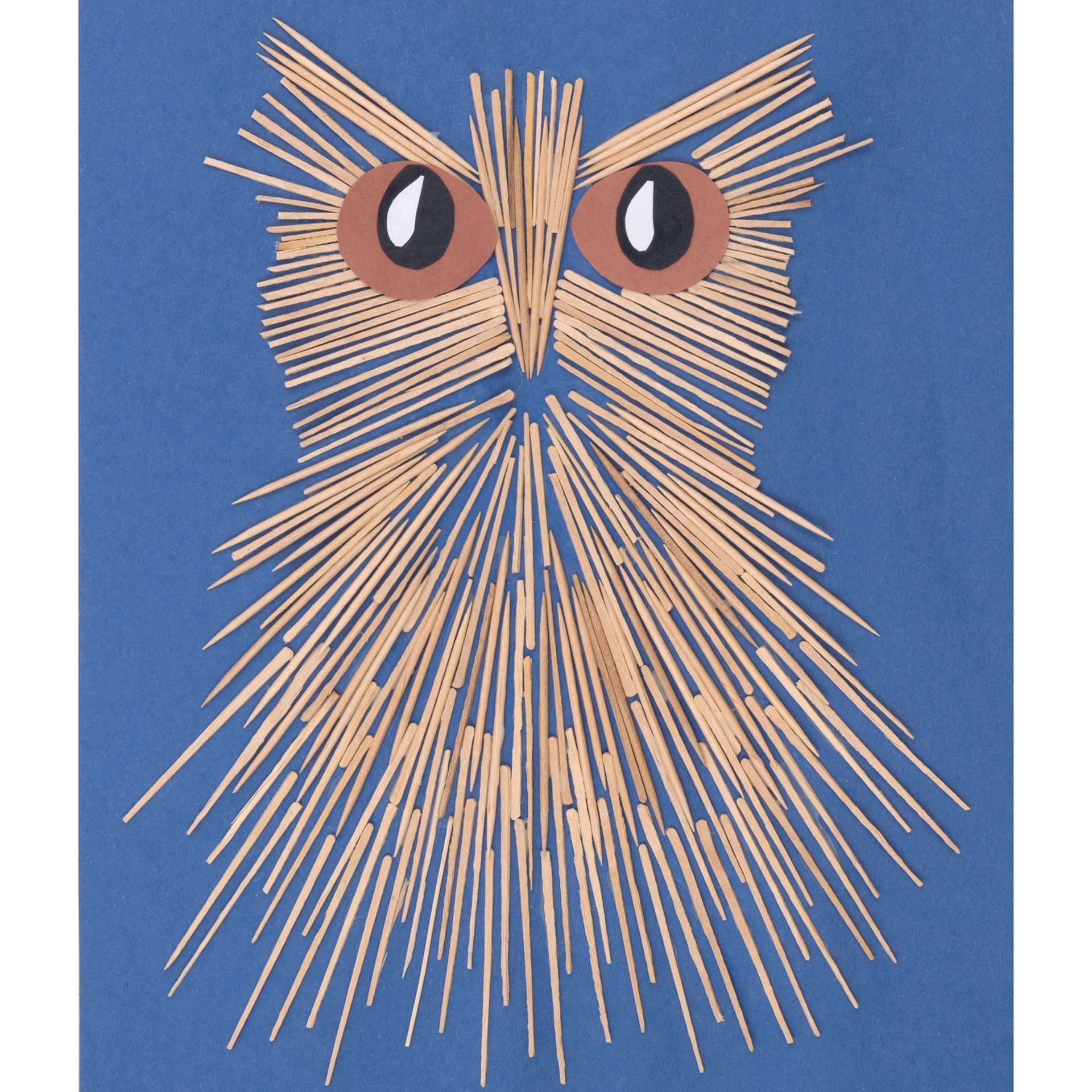Creativity Street Natural Toothpicks - Round, Pkg of 800, 2-1/2" - finished 2D owl example