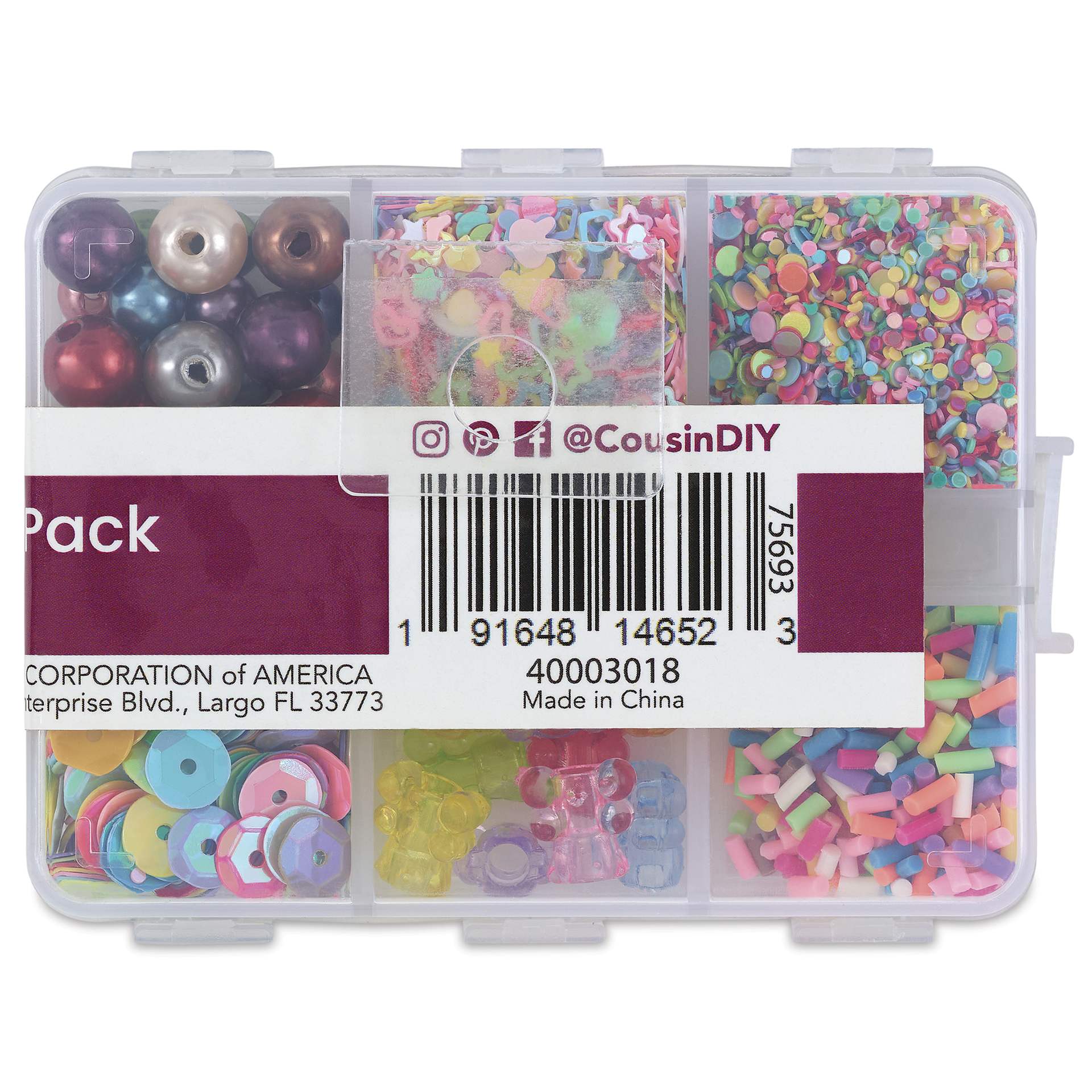 Cousin DIY Gem Embellishment Pack - Sweet Shop, 18 g - back of packaging