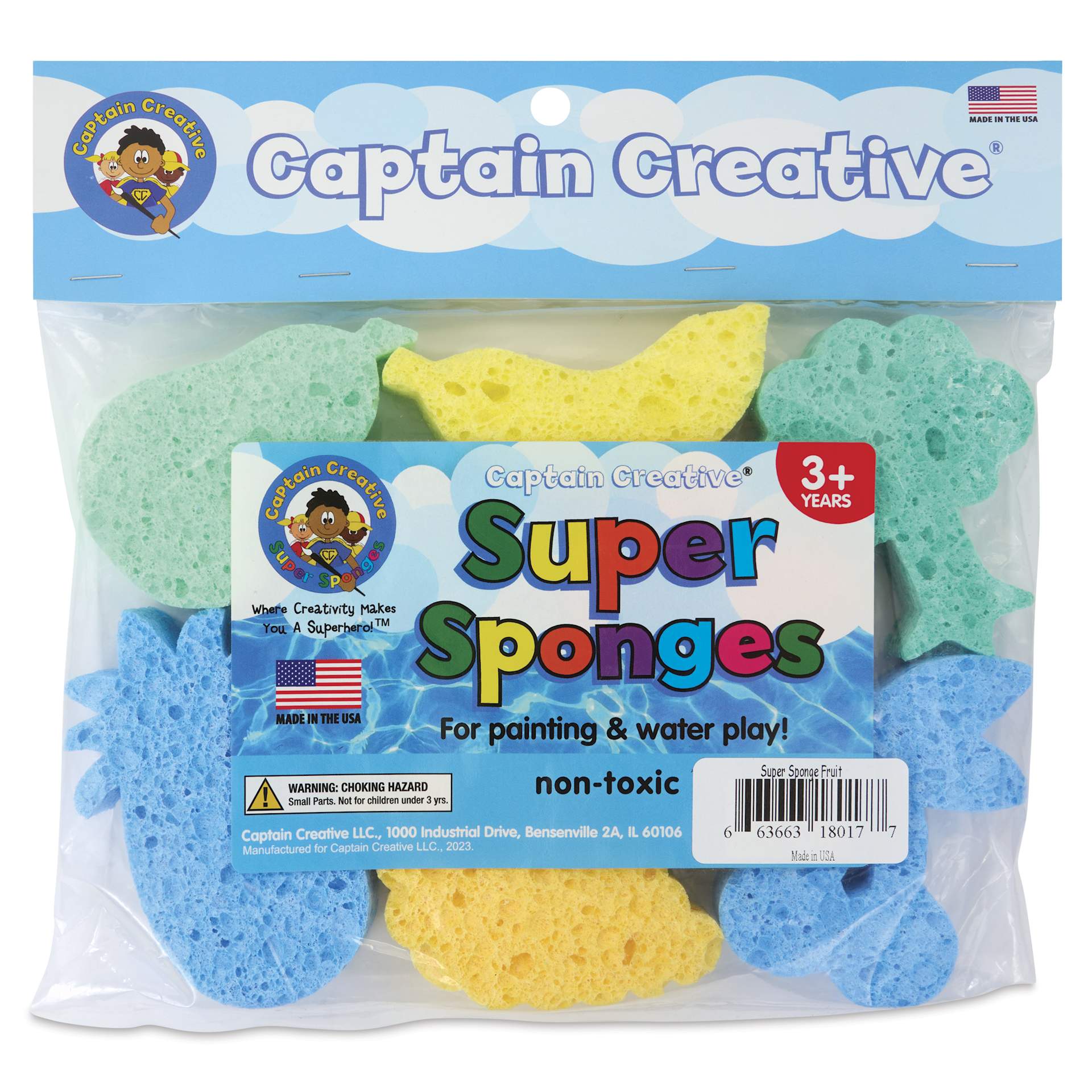 Captain Creative Super Sponges - Fruit - front of packaging