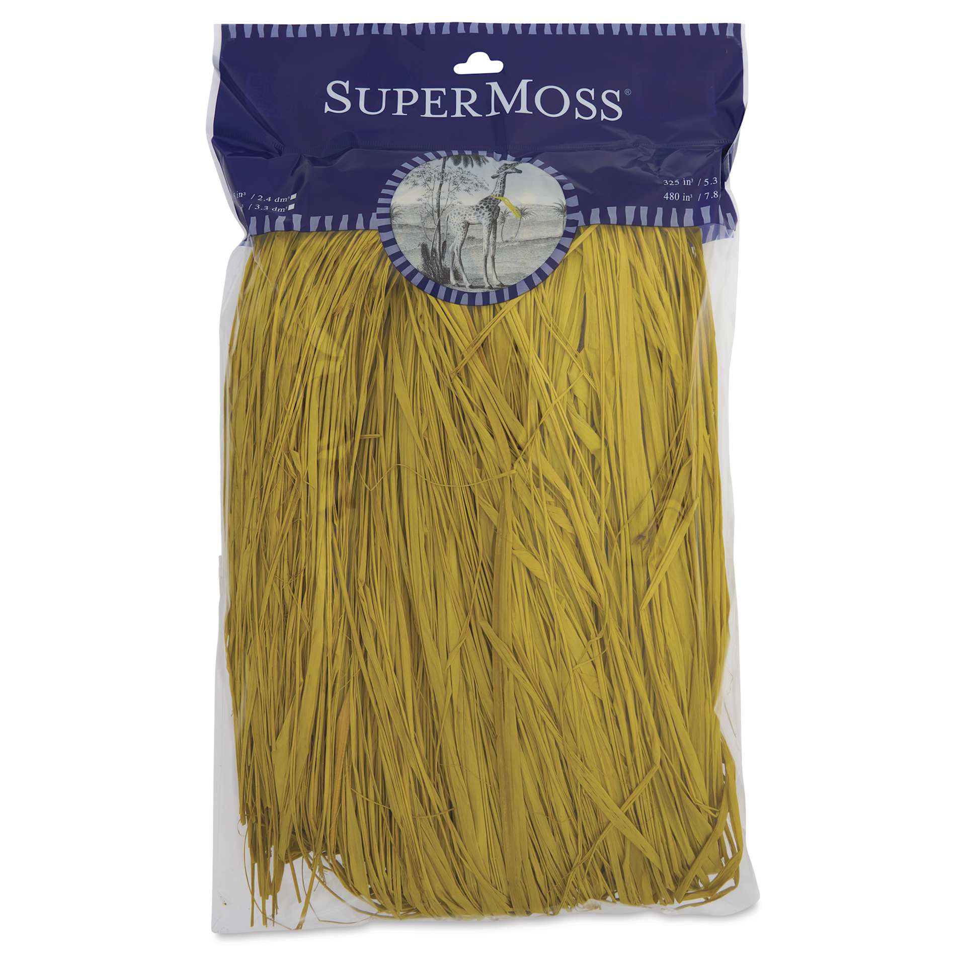 SuperMoss Raffia - Yellow, 8 oz - front of packaging