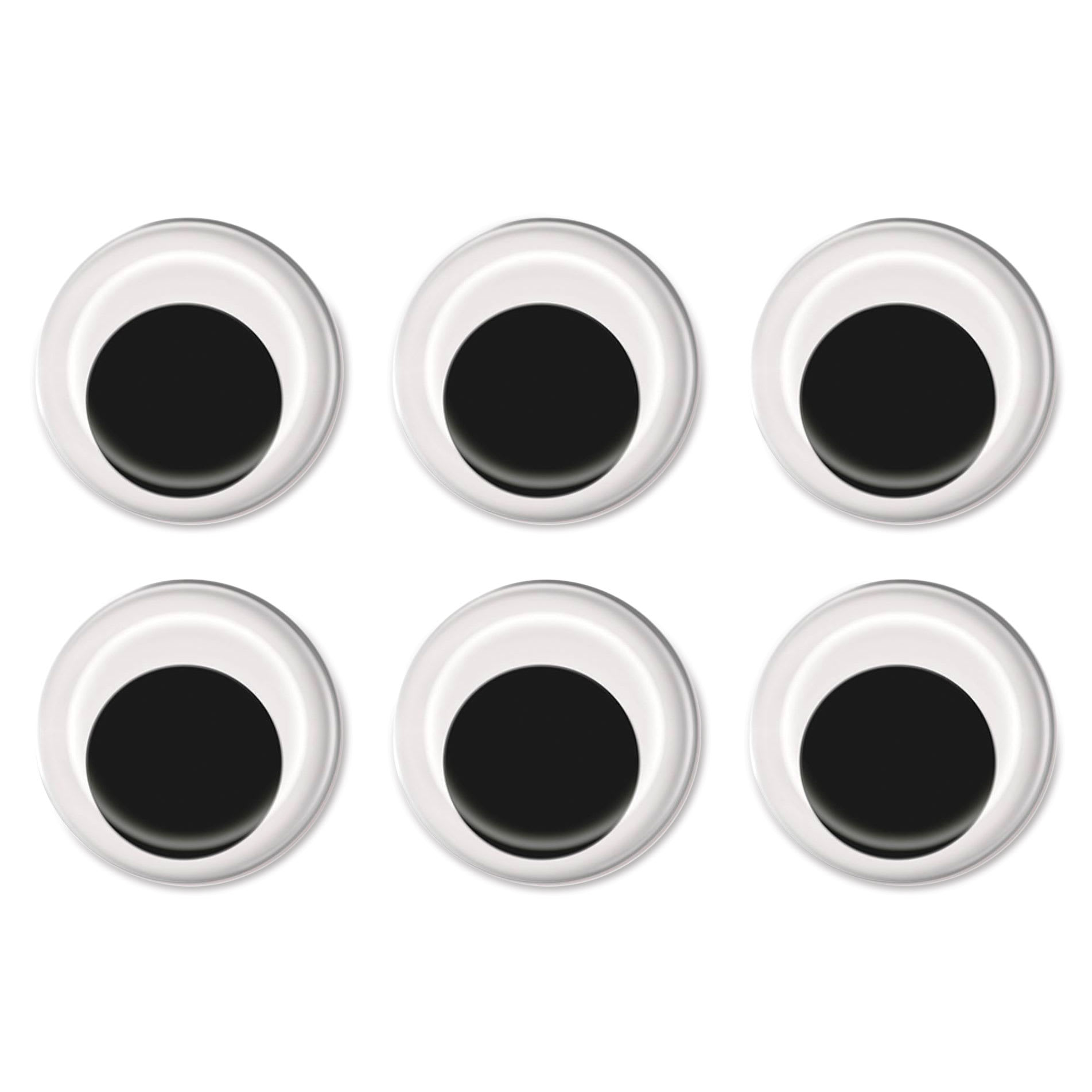 Krafty Kids Google Eyes - Pkg of 6, Black, 40mm, out of packaging