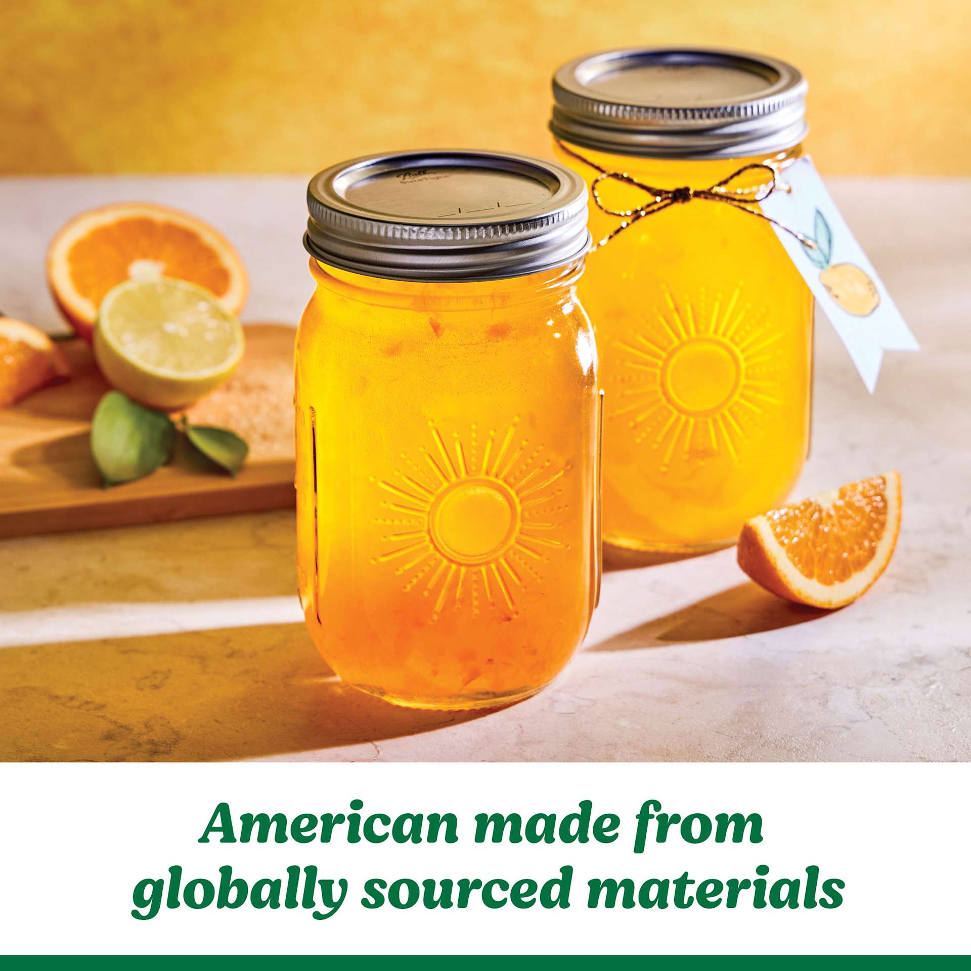 Ball Sunshine Keepsake Mason Jars - two jars filled