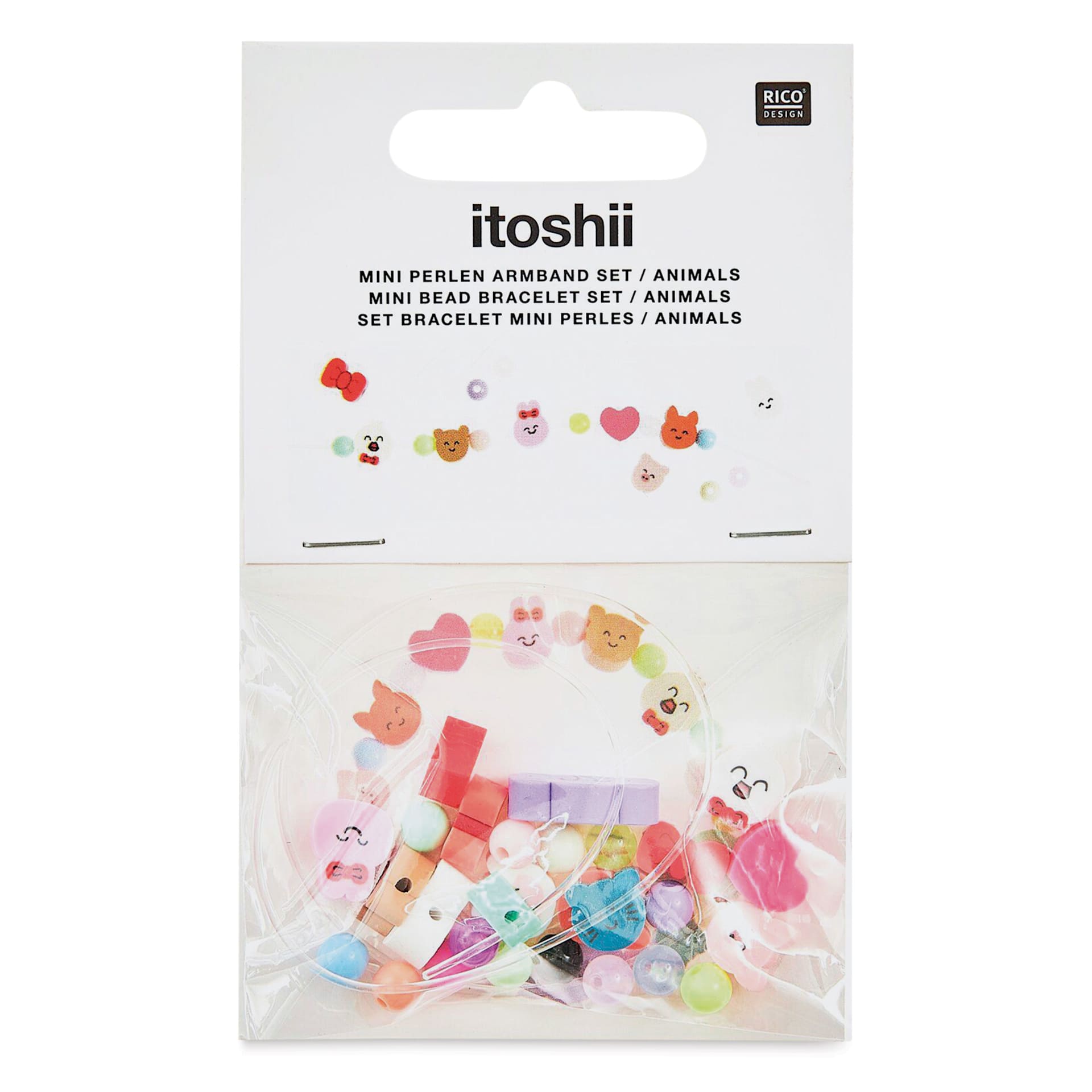 Rico Design Itoshii Mini Beaded Bracelet Kit - Chingu Animals front of packaging