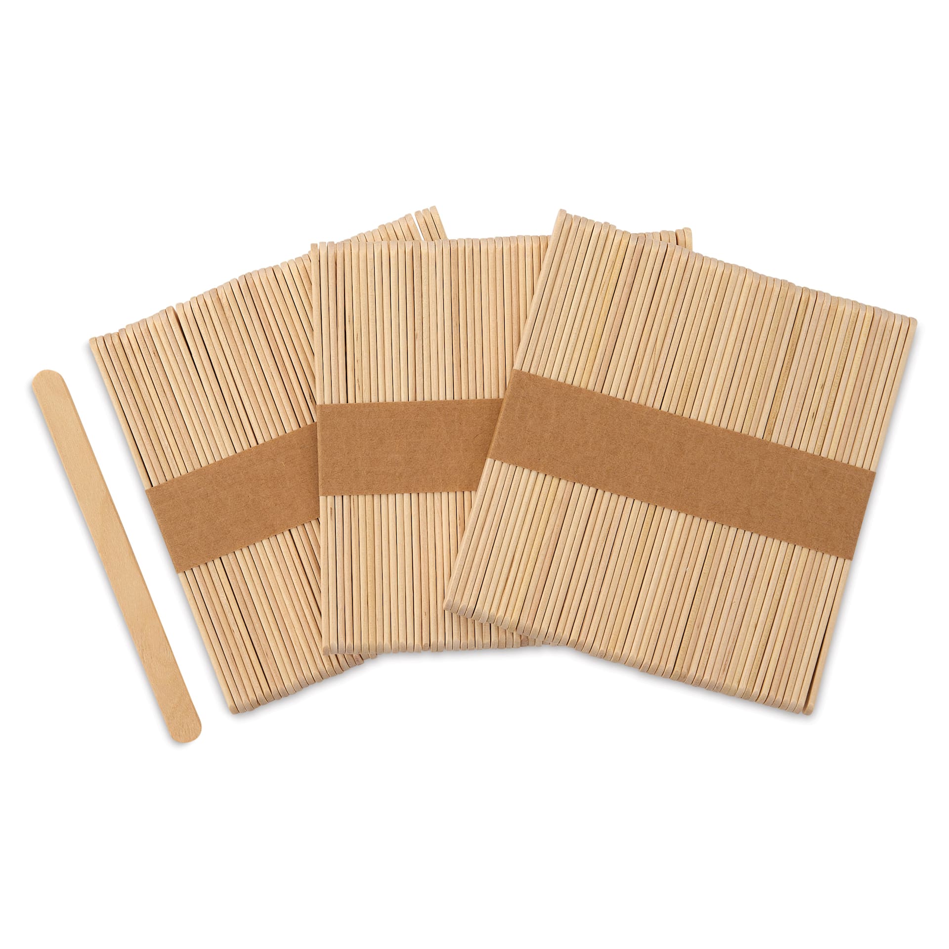 Creative Arts by Charles Leonard Craft Sticks - Pkg of 150, Regular, Neutral, 4-1/2" x 3/8" with single stick