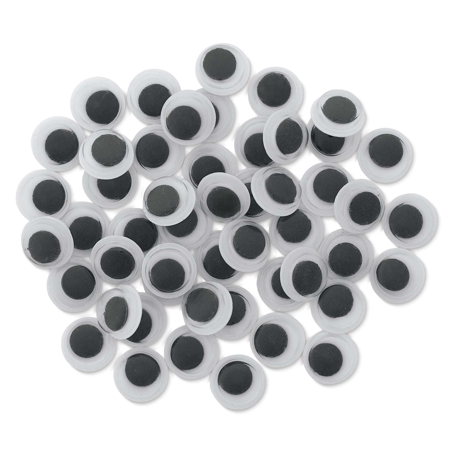 Creative Arts by Charles Leonard Wiggle Eyes - Pkg of 50, Black, Round, 10 mm