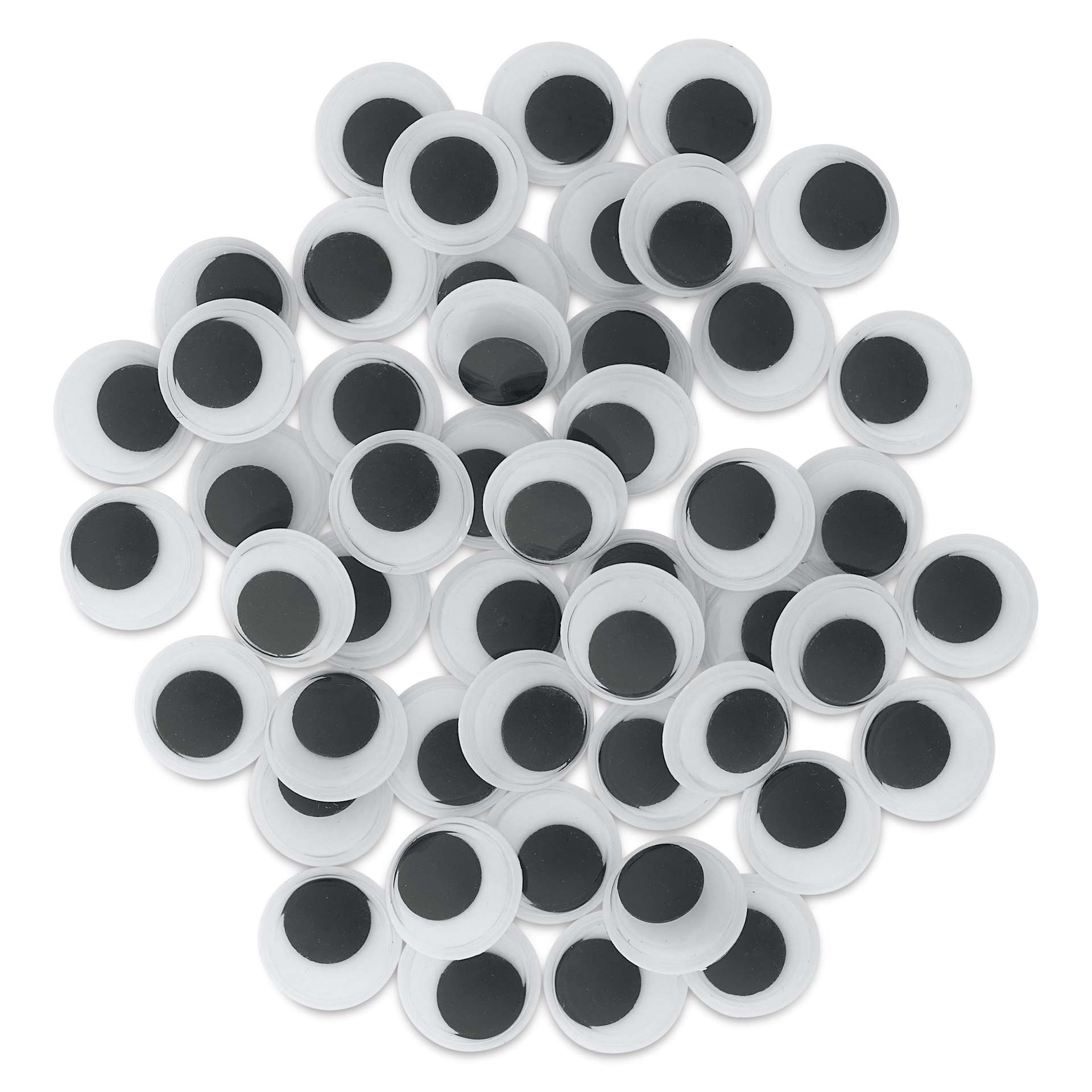 Creative Arts by Charles Leonard Wiggle Eyes - Pkg of 50, Black, Round, 15 mm