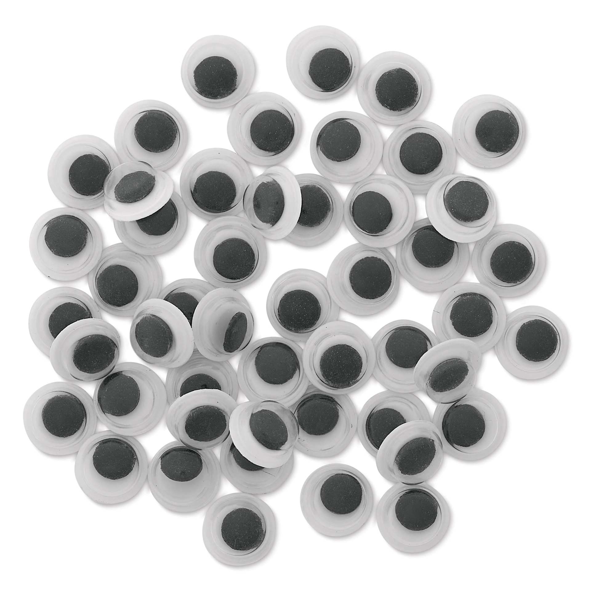 Creative Arts by Charles Leonard Wiggle Eyes - Pkg of 50, Black, Round, 7 mm