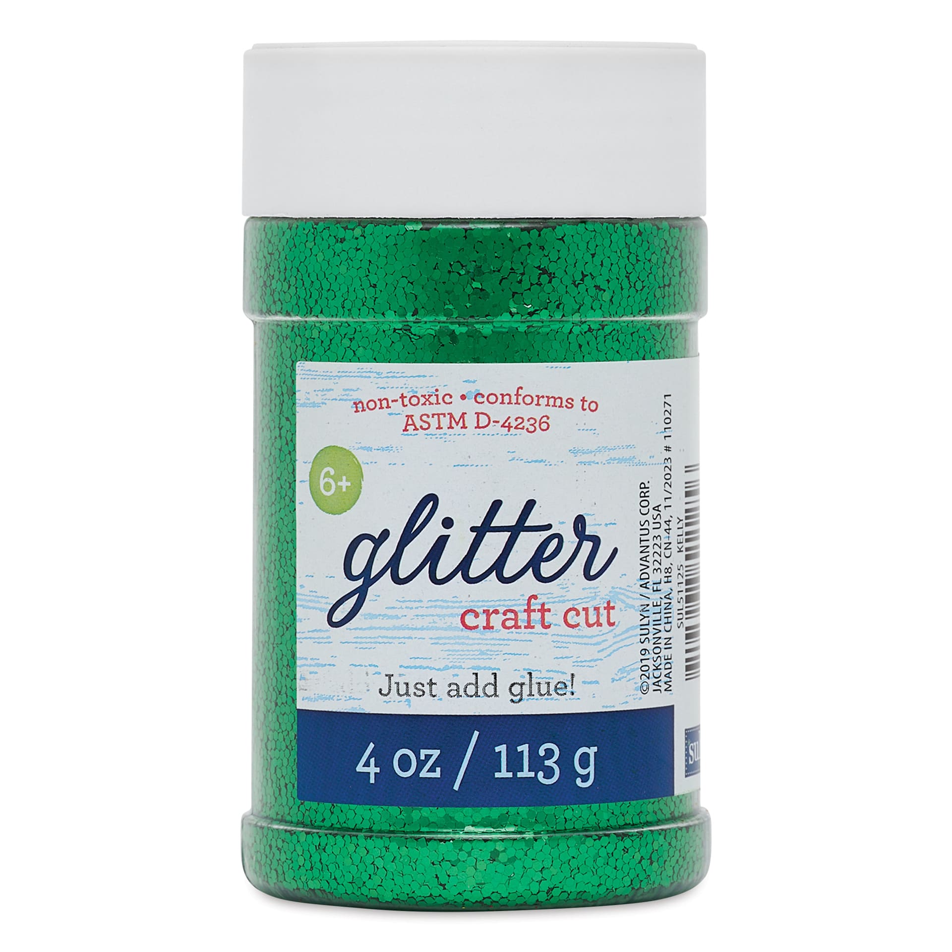 Sulyn Glitter - Kelly, Chunky, 4 oz Jar