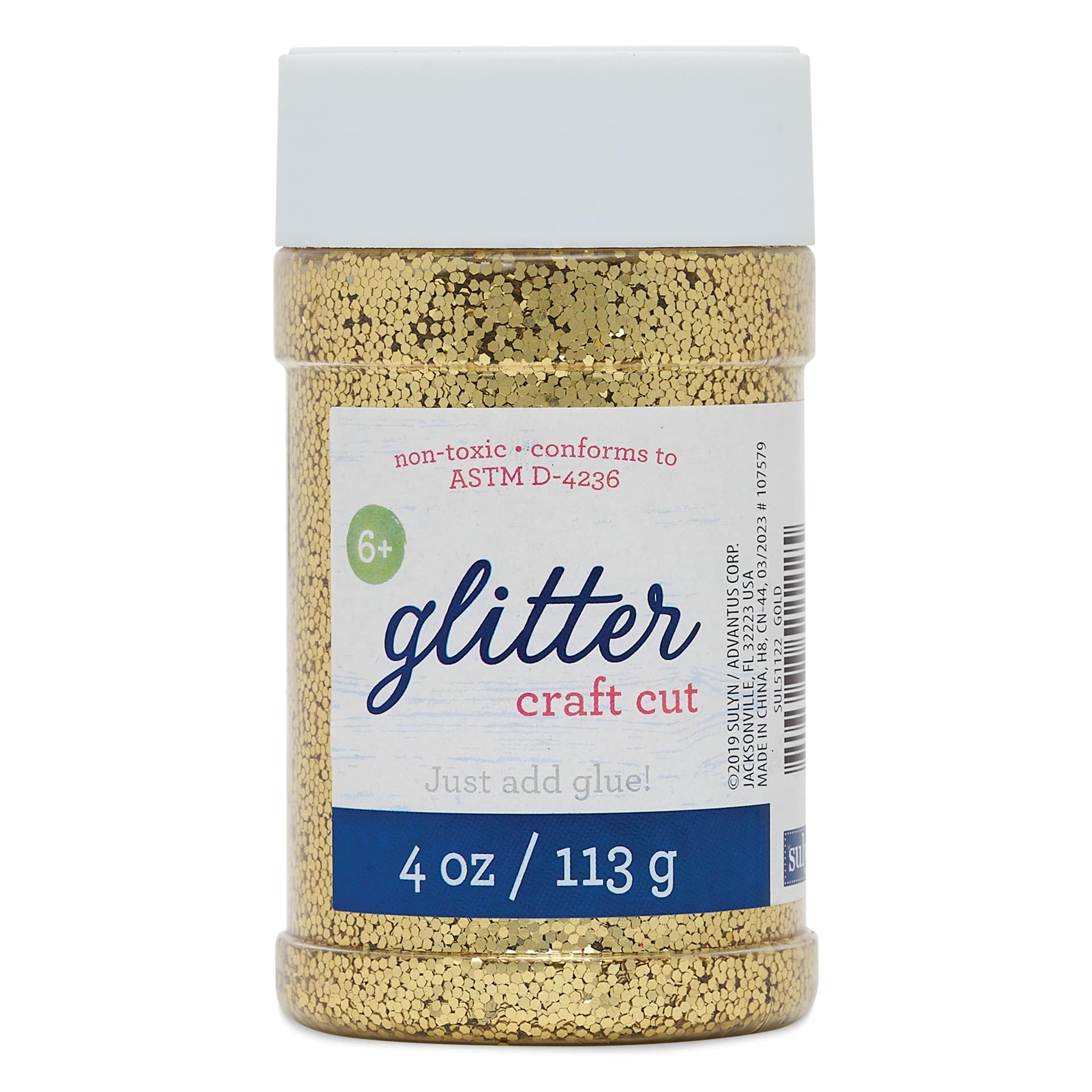 Sulyn Glitter - Gold, Chunky, 4 oz Jar