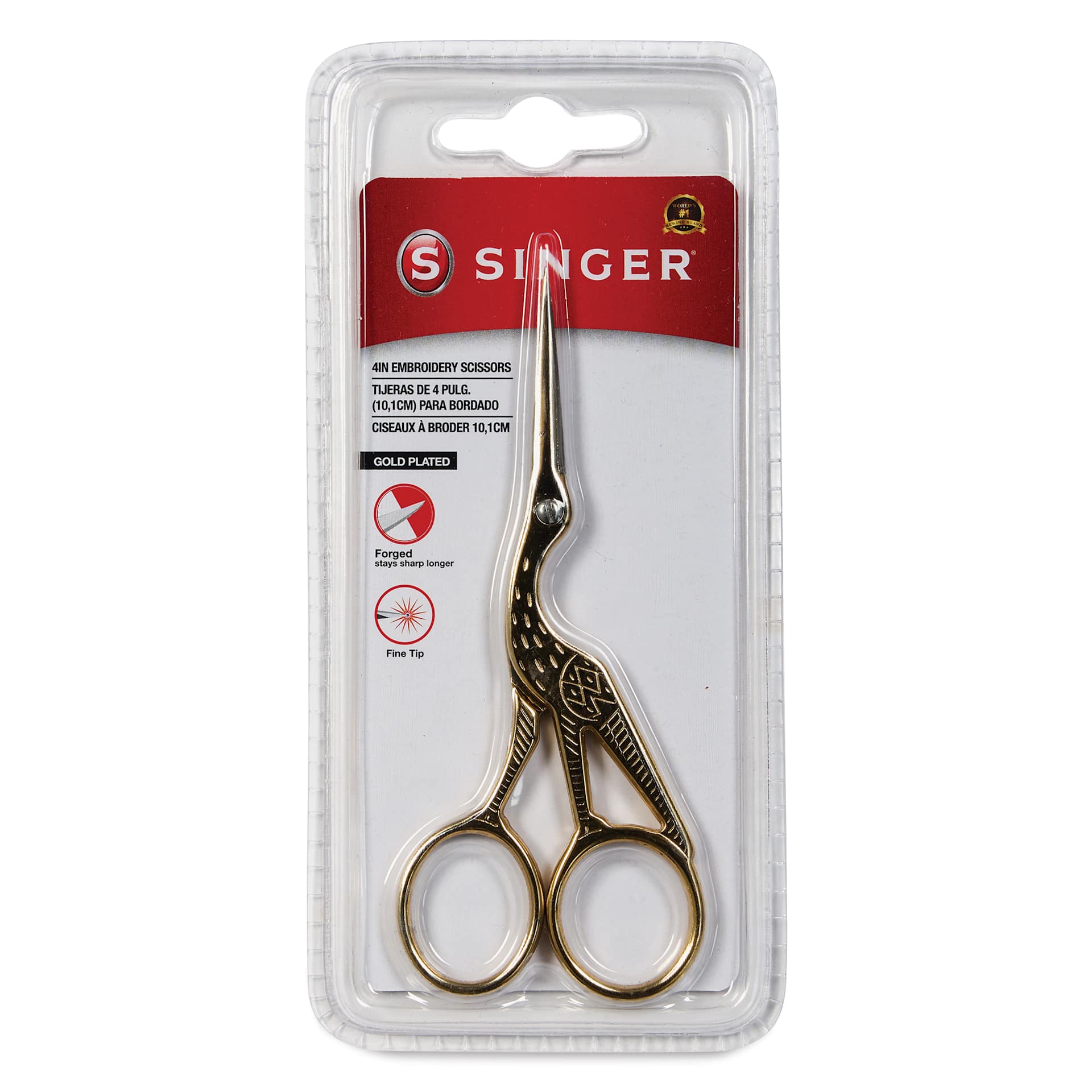 Singer Stork Embroidery Scissors - front of packaging