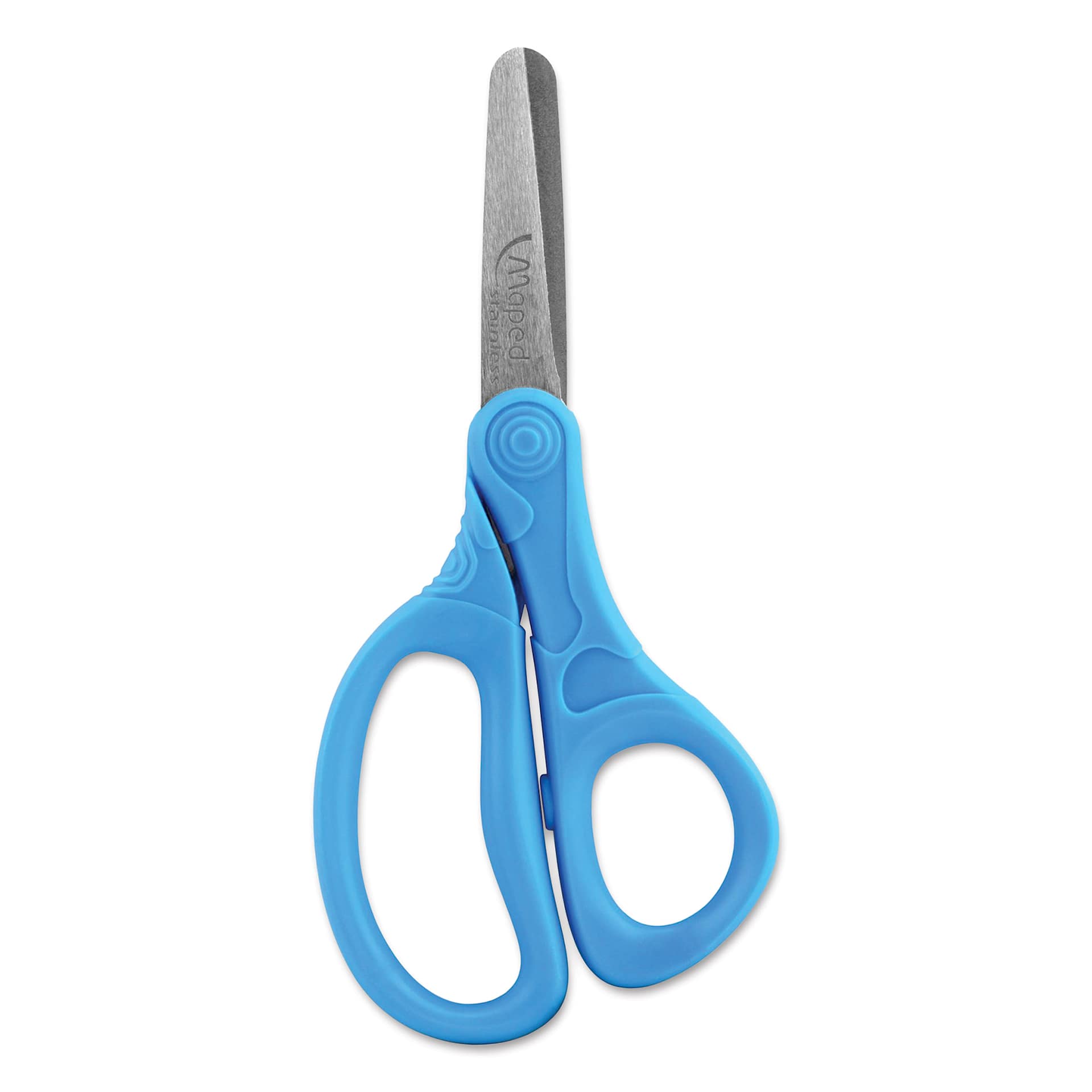 Maped Kids School Scissors Pack - Blunt Tip, Light Blue scissor out of packaging