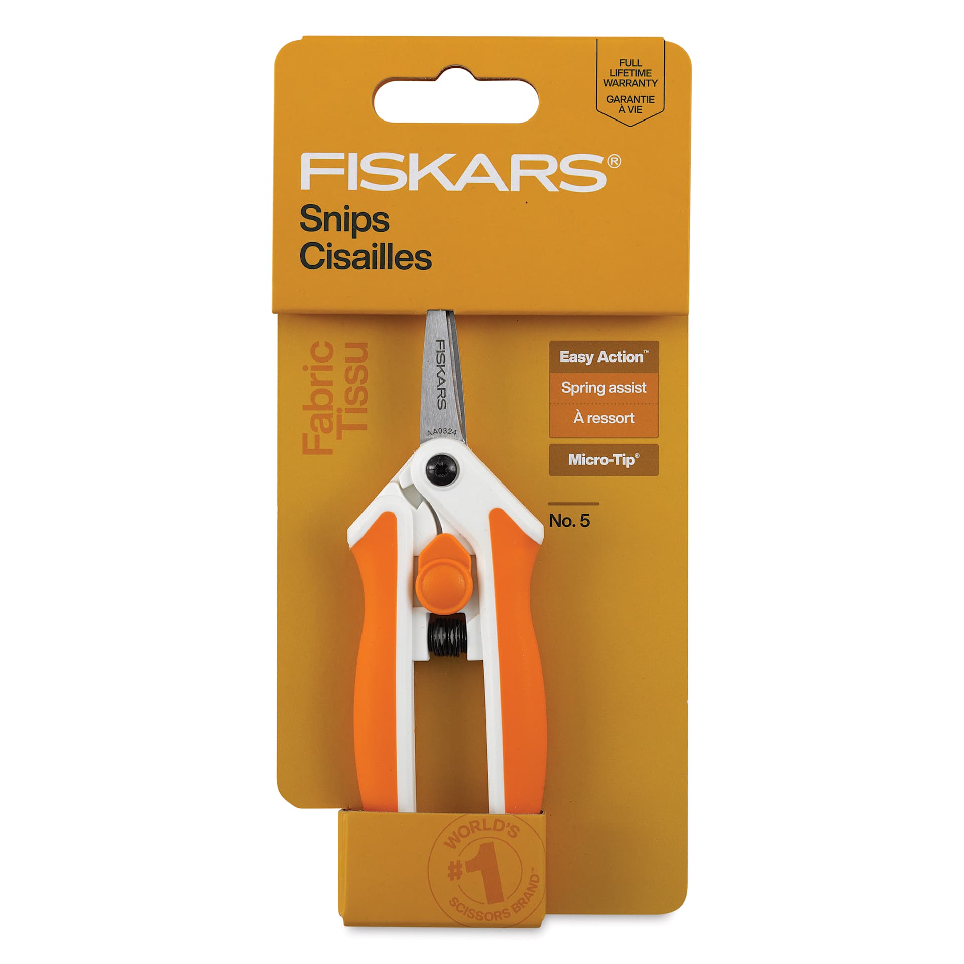 Fiskars Micro-Tip Easy Action Scissors - 6" - front of packaging