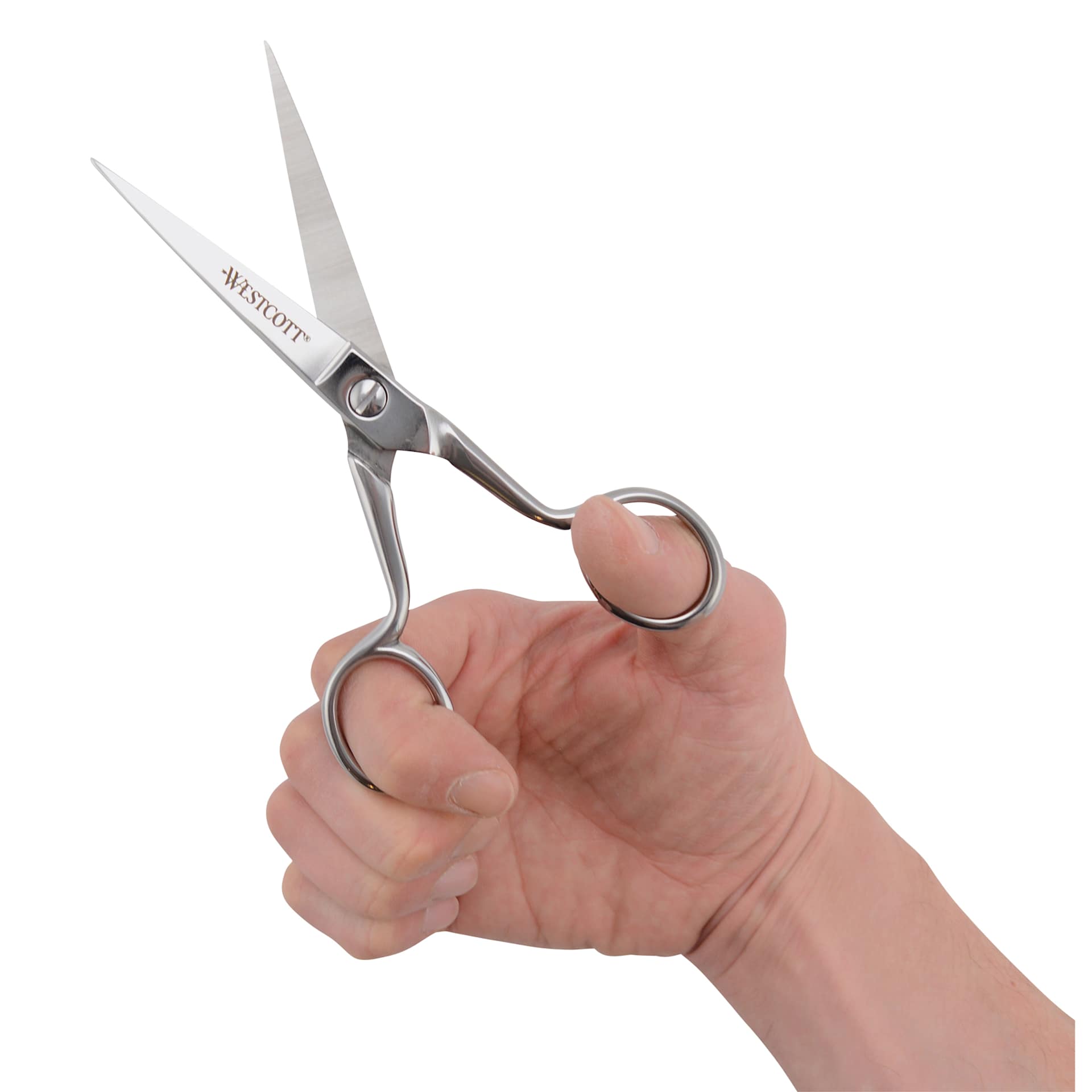 Westcott Hot Forged Medium Duty Precision Scissors - 6" Blade being held open