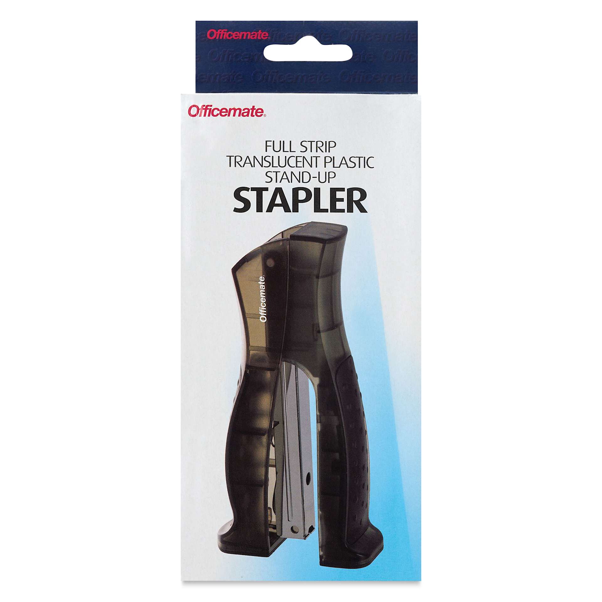 Officemate Stand-Up Stapler front of packaging