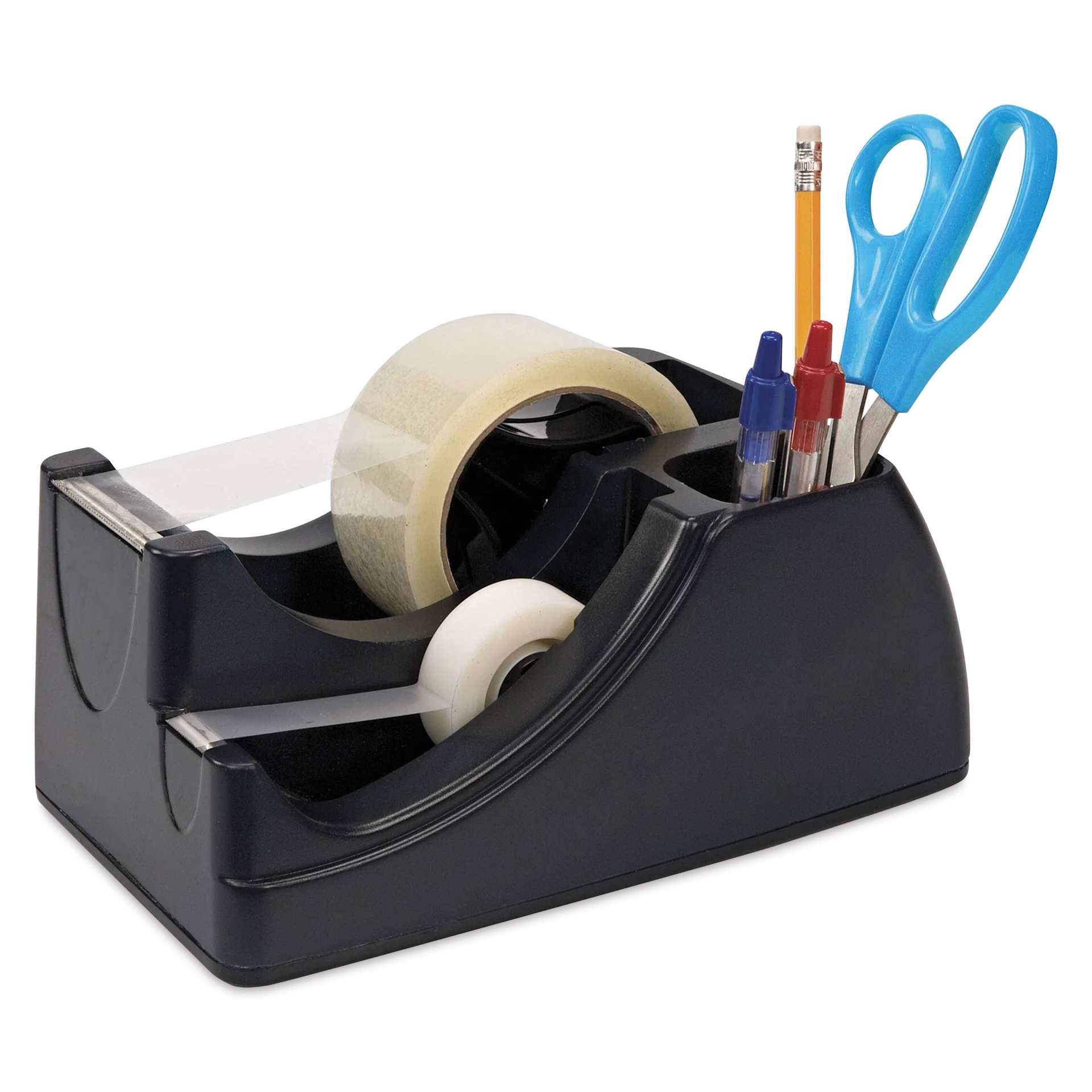 Officemate Dual Roll Tape Dispenser with office supplies (not included)