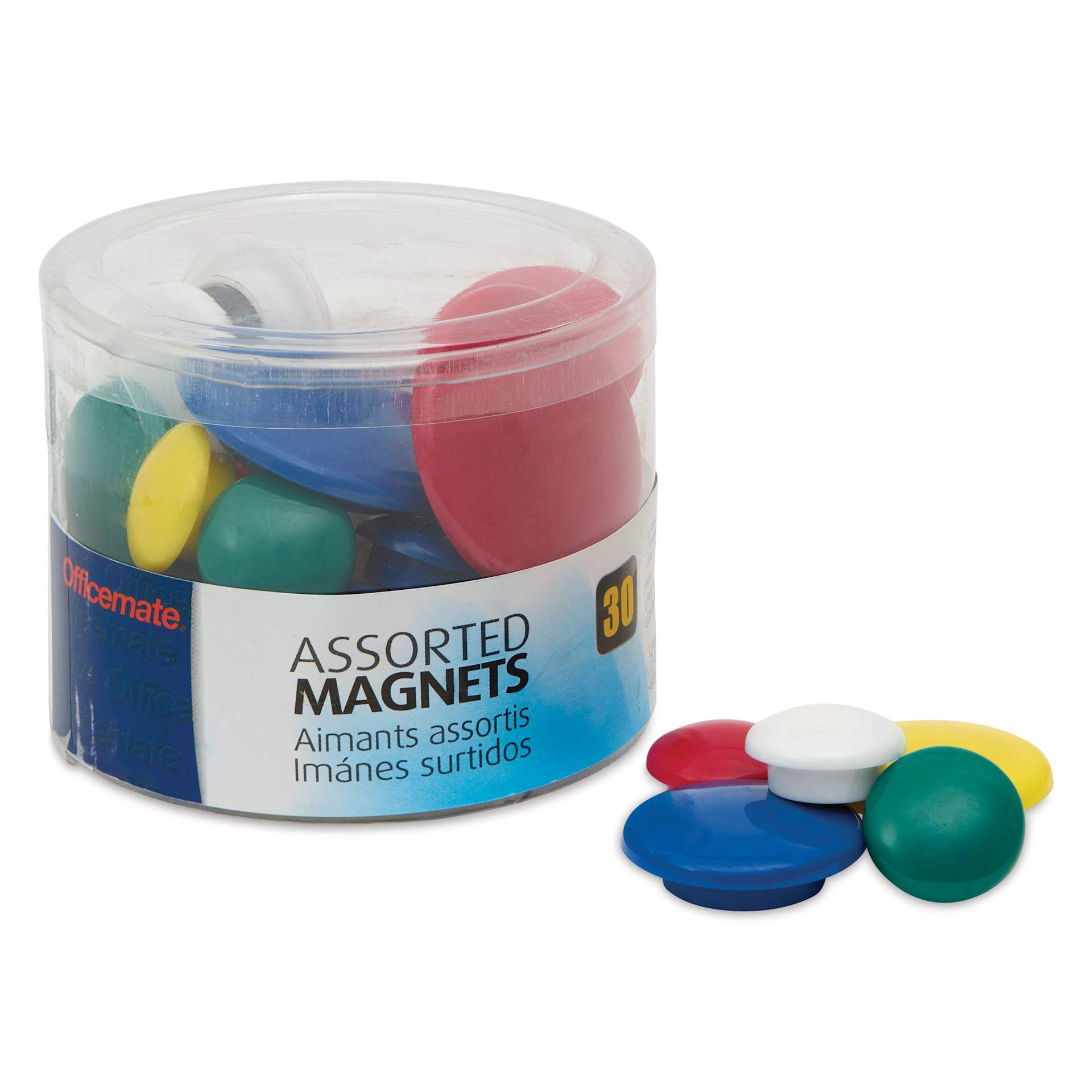 Officemate Magnetic Fasteners - Pkg of 30 container with magnets