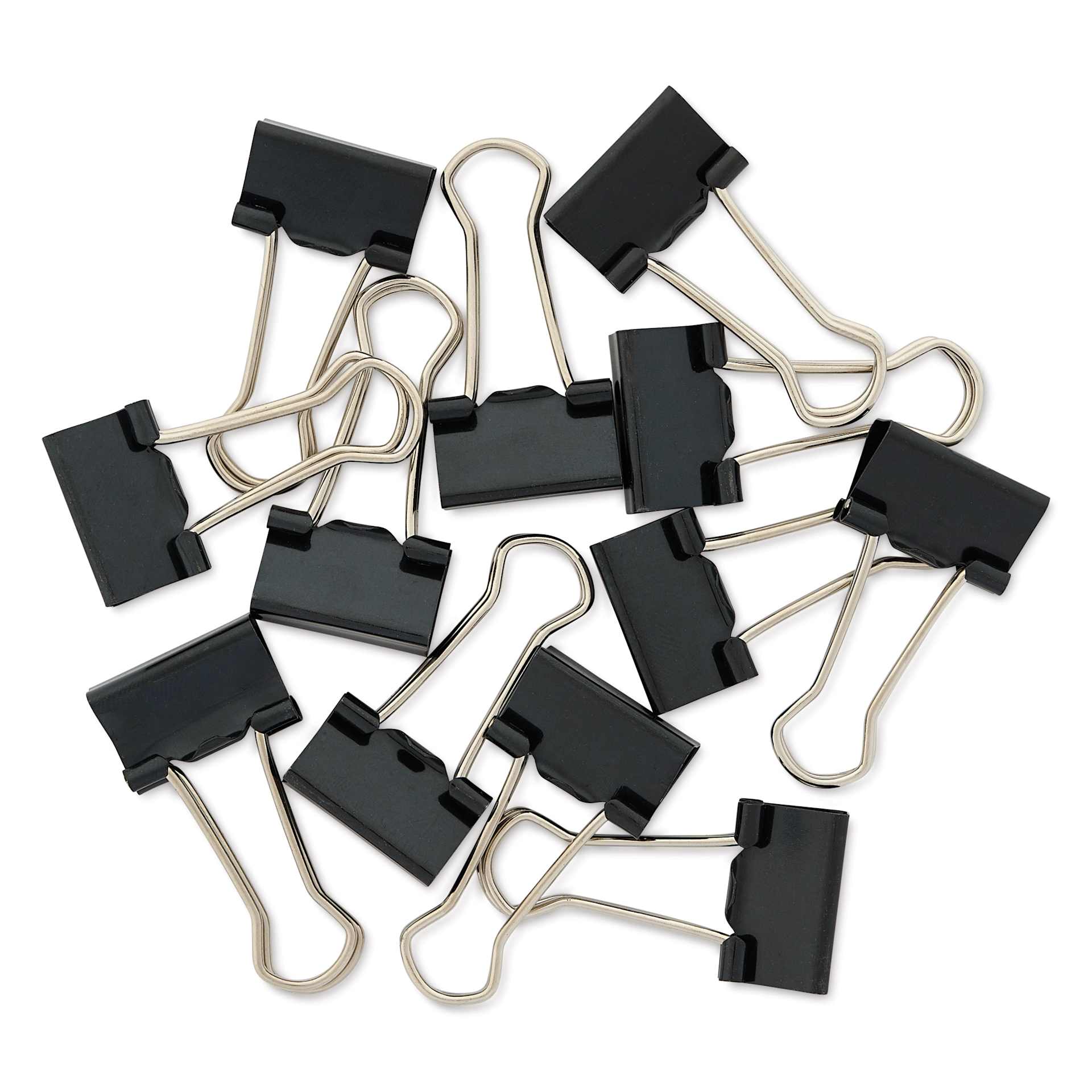 Charles Leonard Binder Clips - Pkg of 12, Black, Small