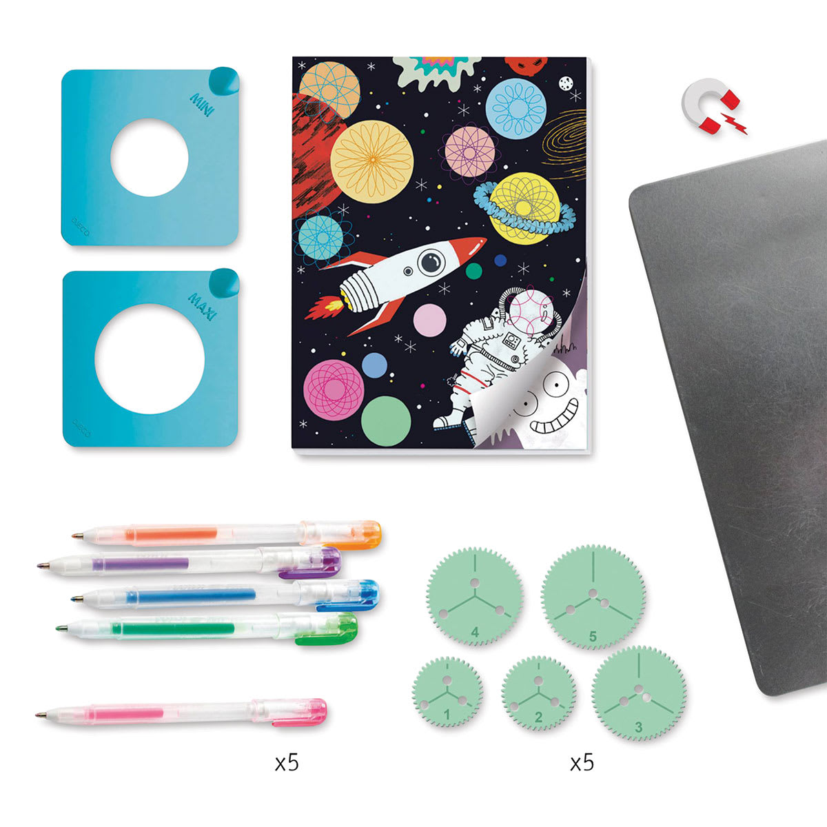 Djeco Le Grand Spirals Kit - 10 Designs (Kit contents)