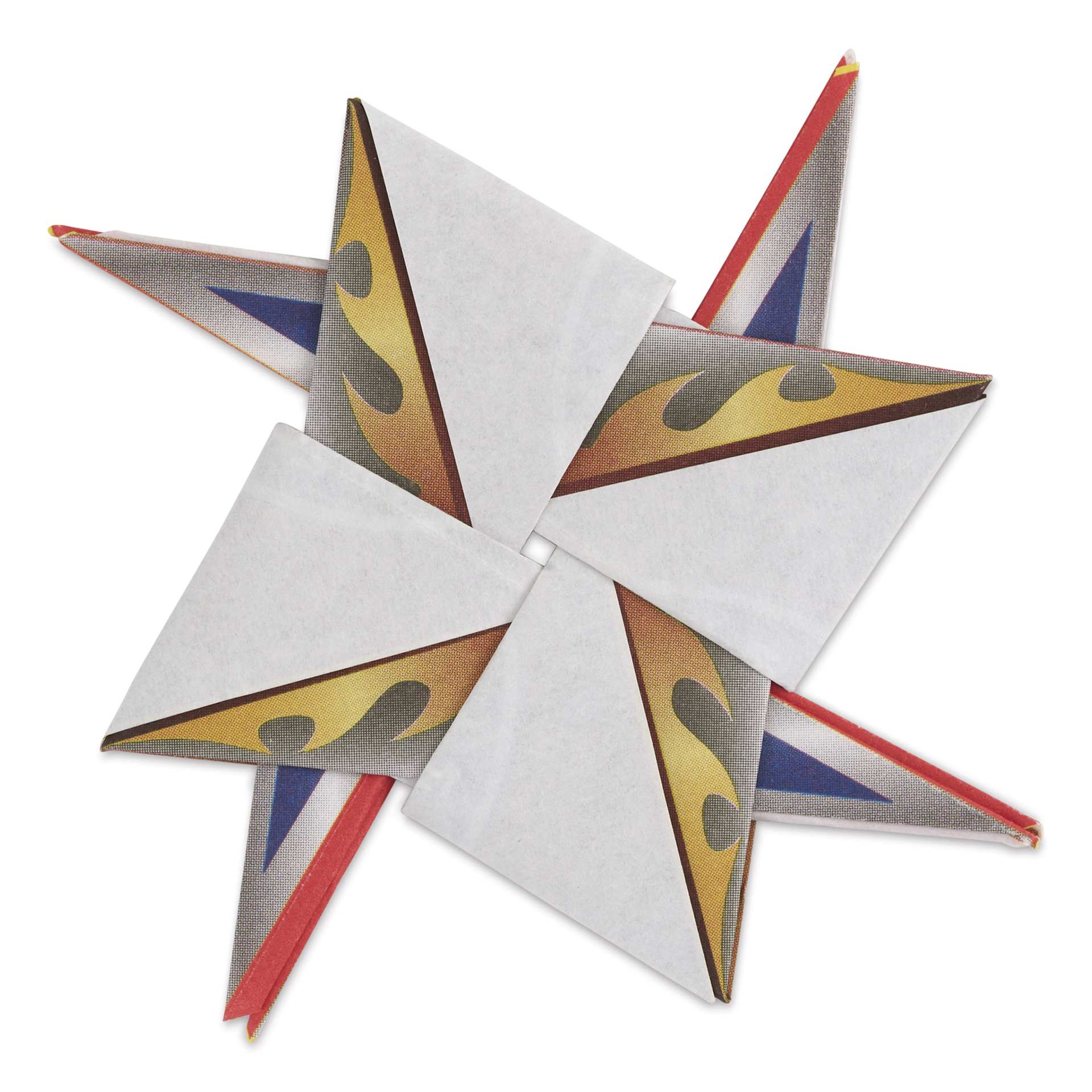 Aitoh Ninja Spinners Origami Kit - 5-7/8" x 5-7/8", Pkg of 16, finished example