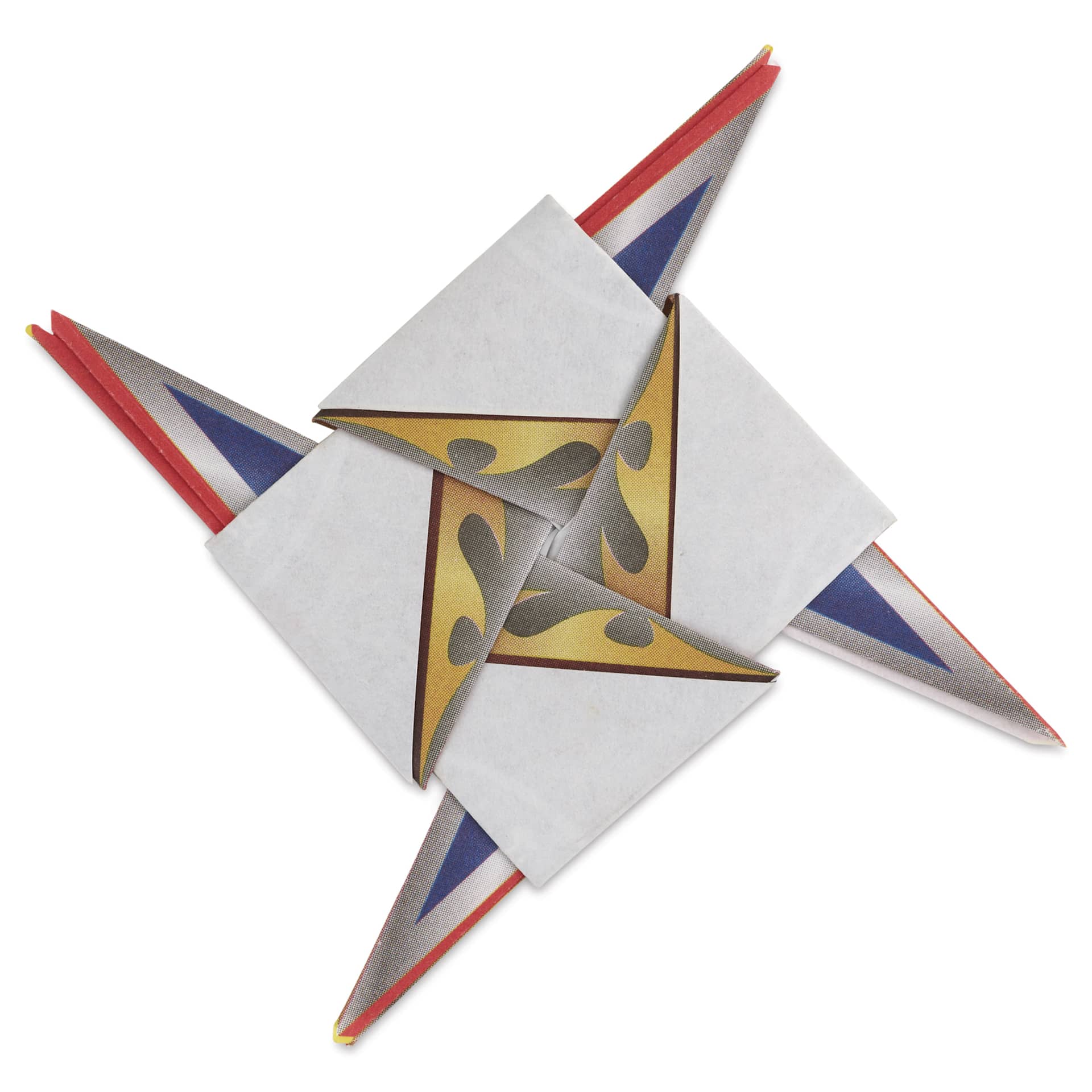 Aitoh Ninja Spinners Origami Kit - 5-7/8" x 5-7/8", Pkg of 16, finished shuriken