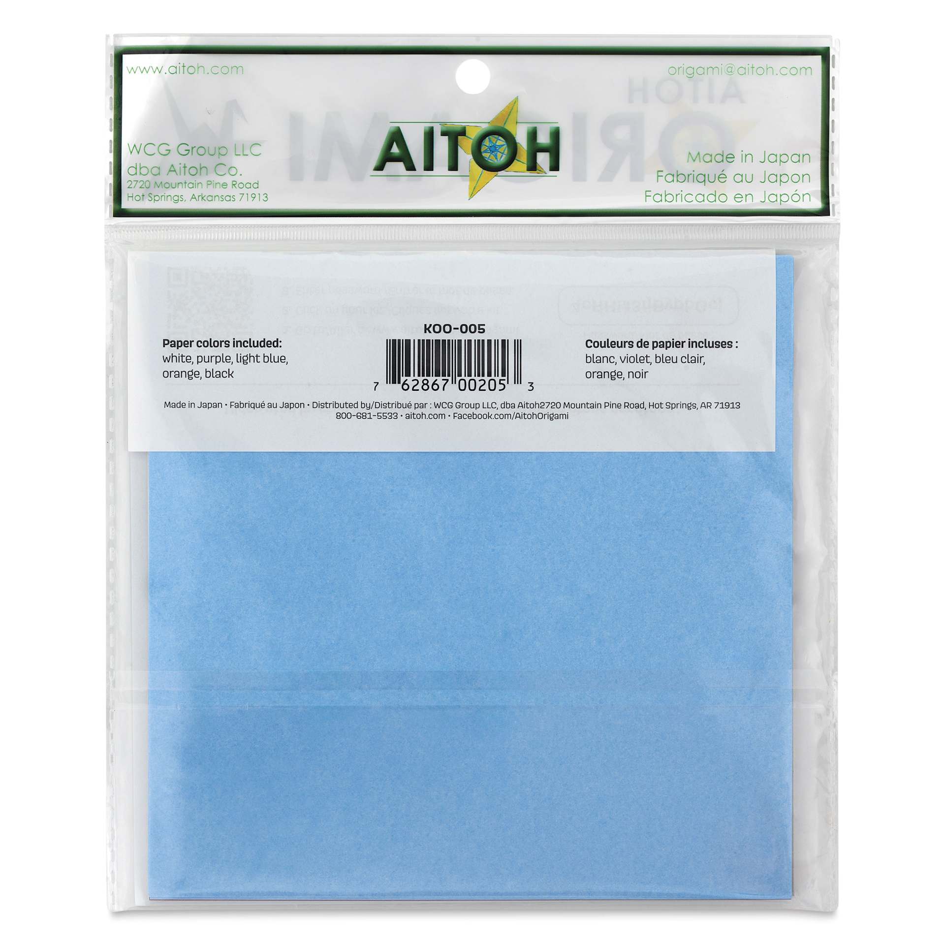 Aitoh Koorigami 3D Origami Kit - Owl, back of packaging