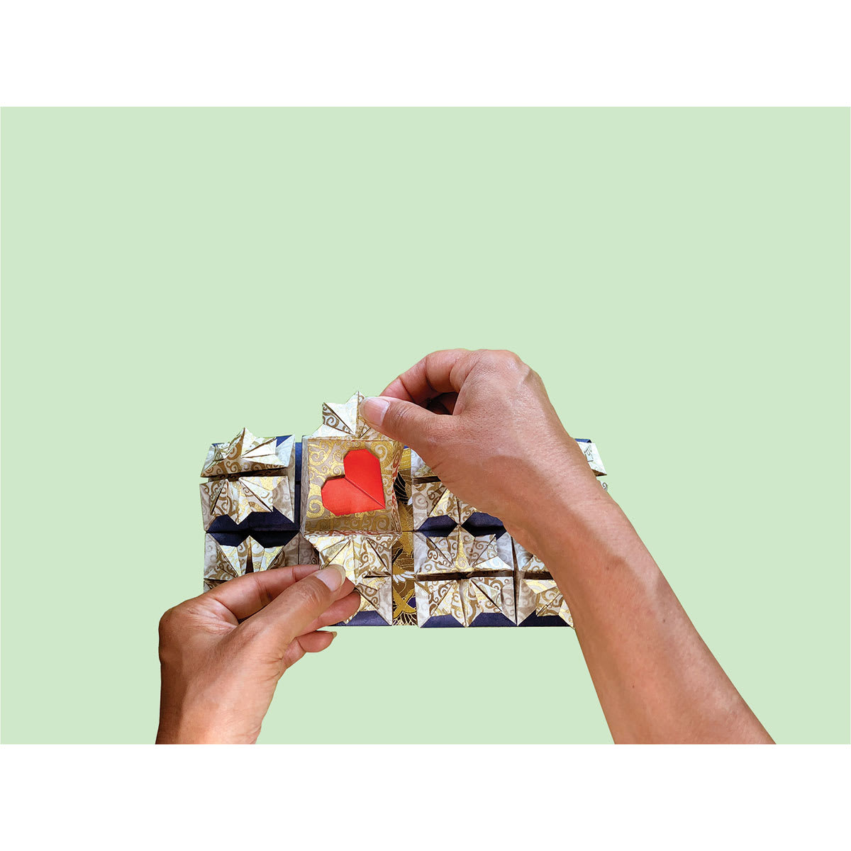 Aitoh Origami Paper Nook Book Kit, finished project