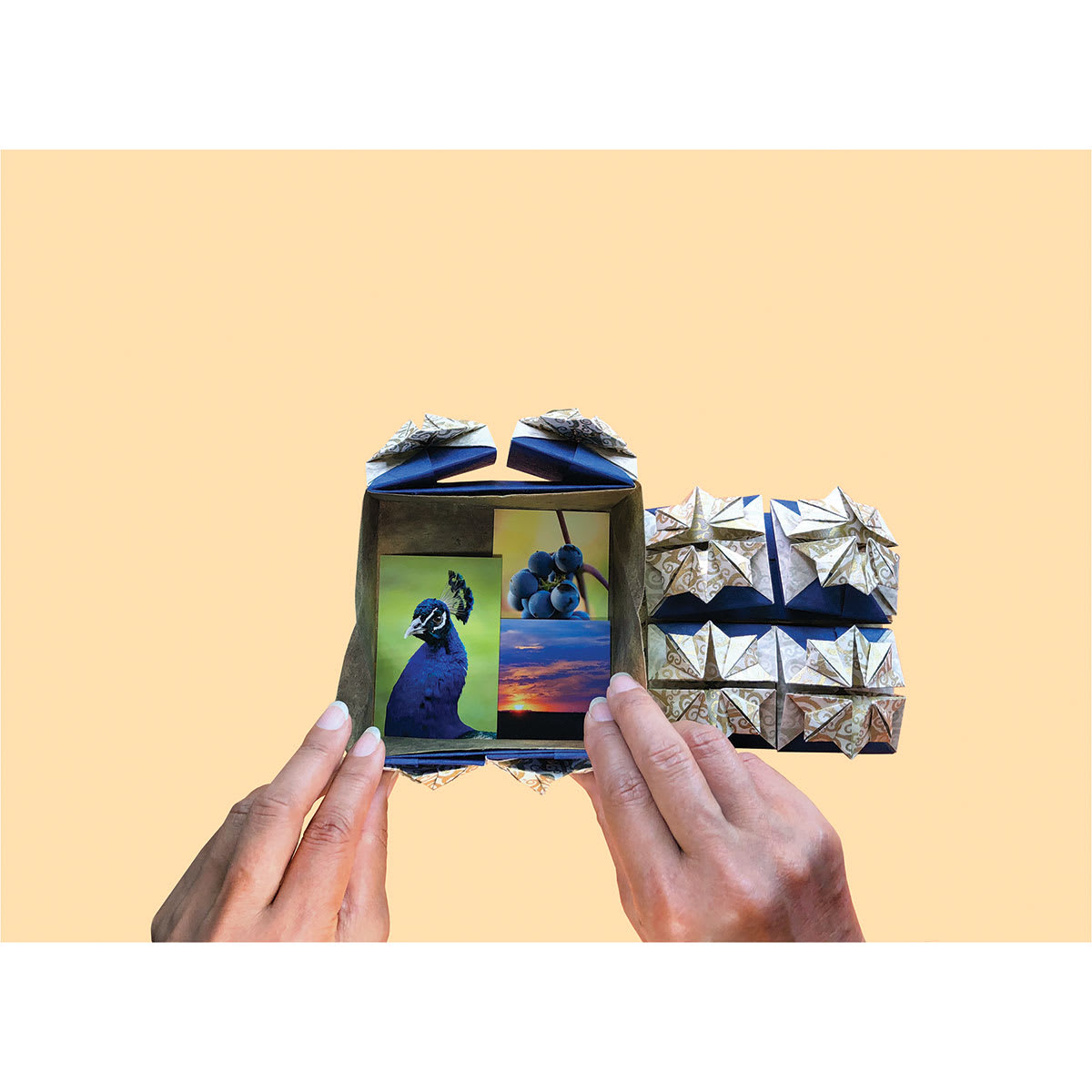 Aitoh Origami Paper Nook Book Kit, finished project