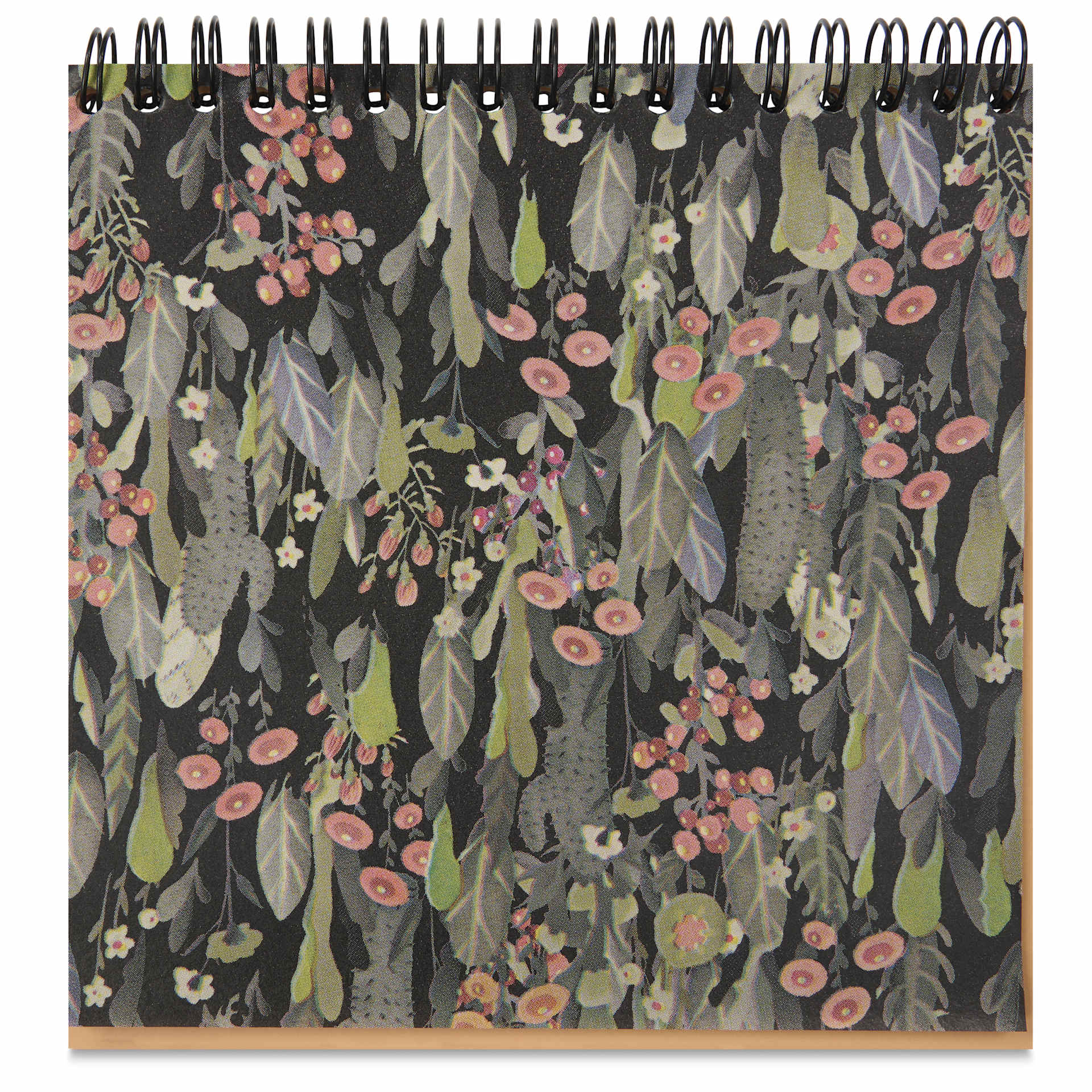 DecoPatch Paper DecoPad - Black / White, 6" x 6" - page example, leaves
