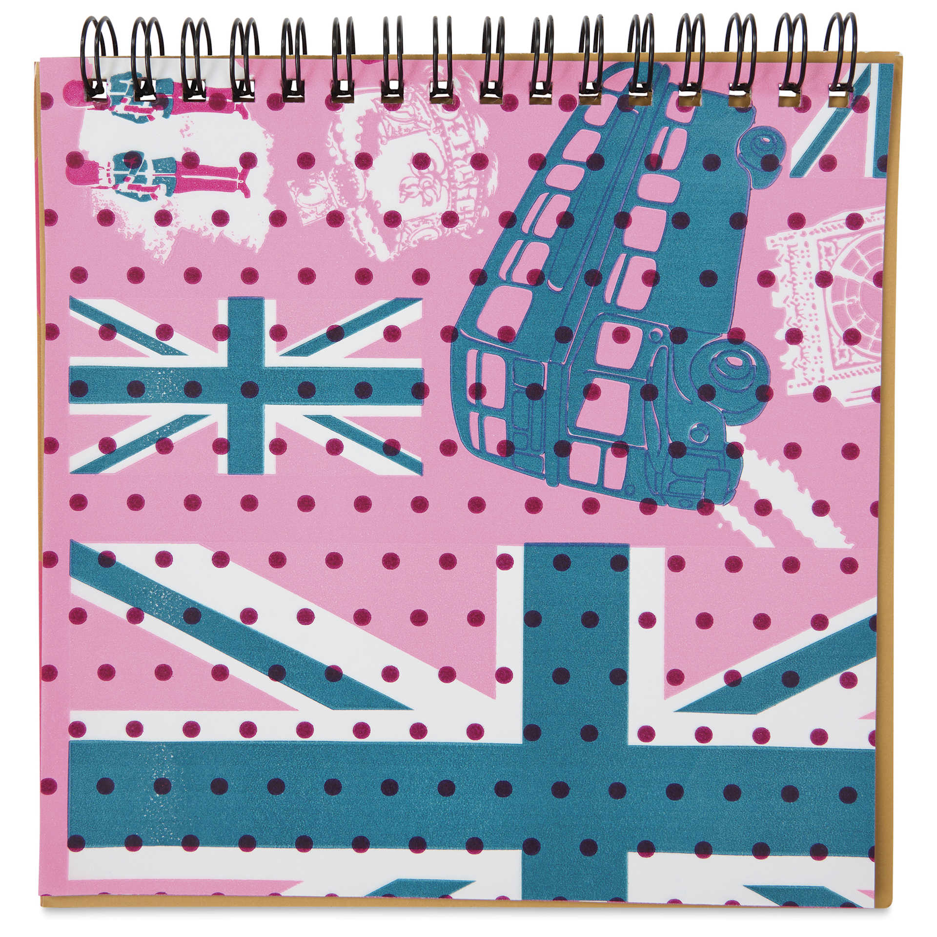 DecoPatch Paper DecoPad - Pink, 6" x 6" - page example, UK theme