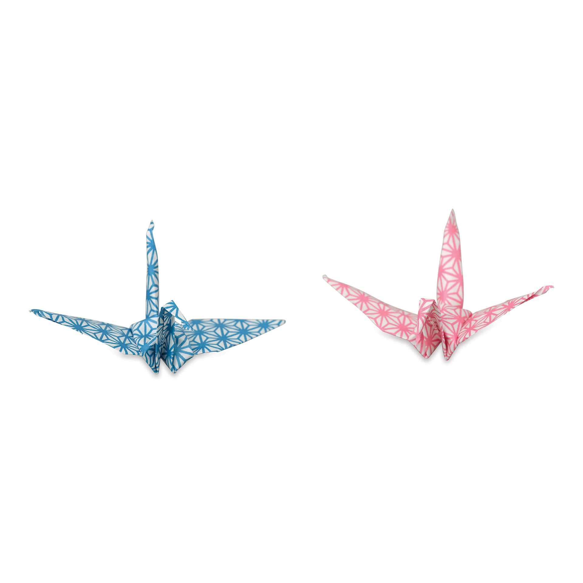 Aitoh Chiyogami Star Pattern Thousand Cranes Origami Kit (small assortment of completed origami cranes)