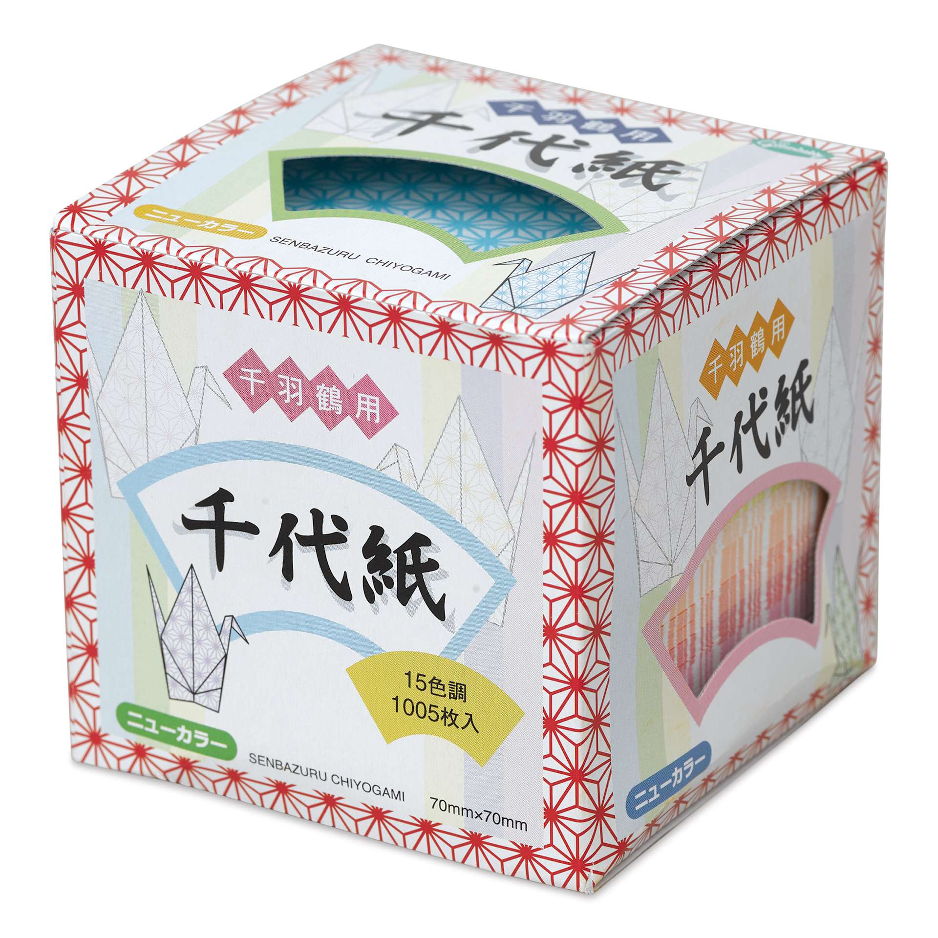 Aitoh Chiyogami Star Pattern Thousand Cranes Origami Kit (front of packaging)