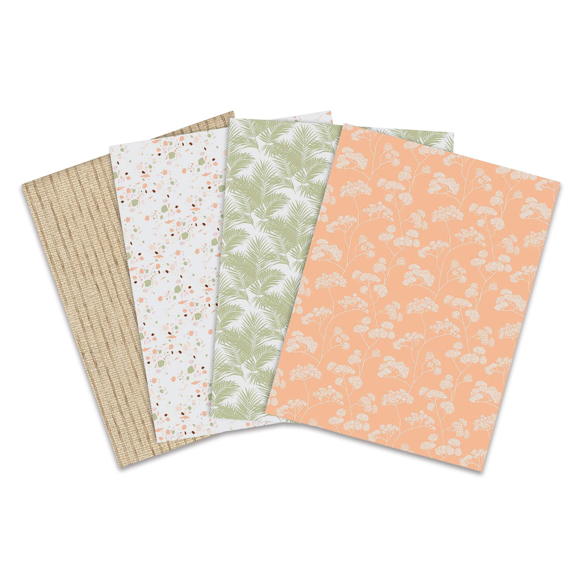 Decopatch Mix & Patch Paper Assortment - Set of 4, Terracotta, 30 cm x 40 cm