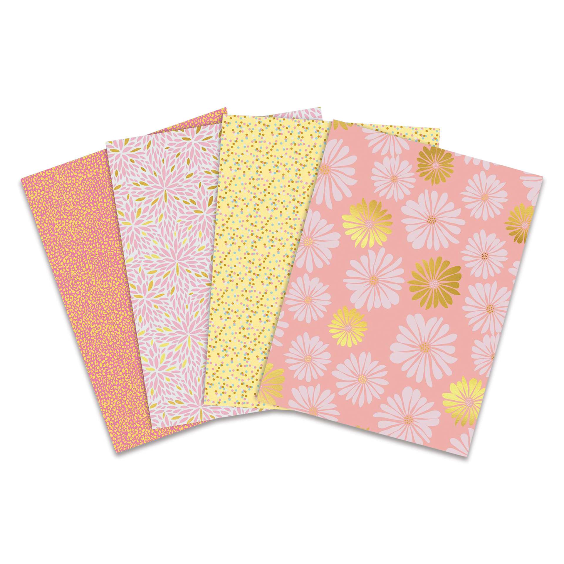 Decopatch Mix & Patch Paper Assortment - Set of 4, Sweet Hour, 30 cm x 40 cm