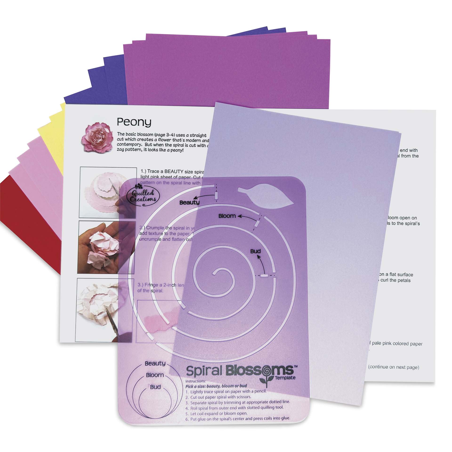 Quilled Creations Quilling Technique Kit - Blooming Beauties - contents