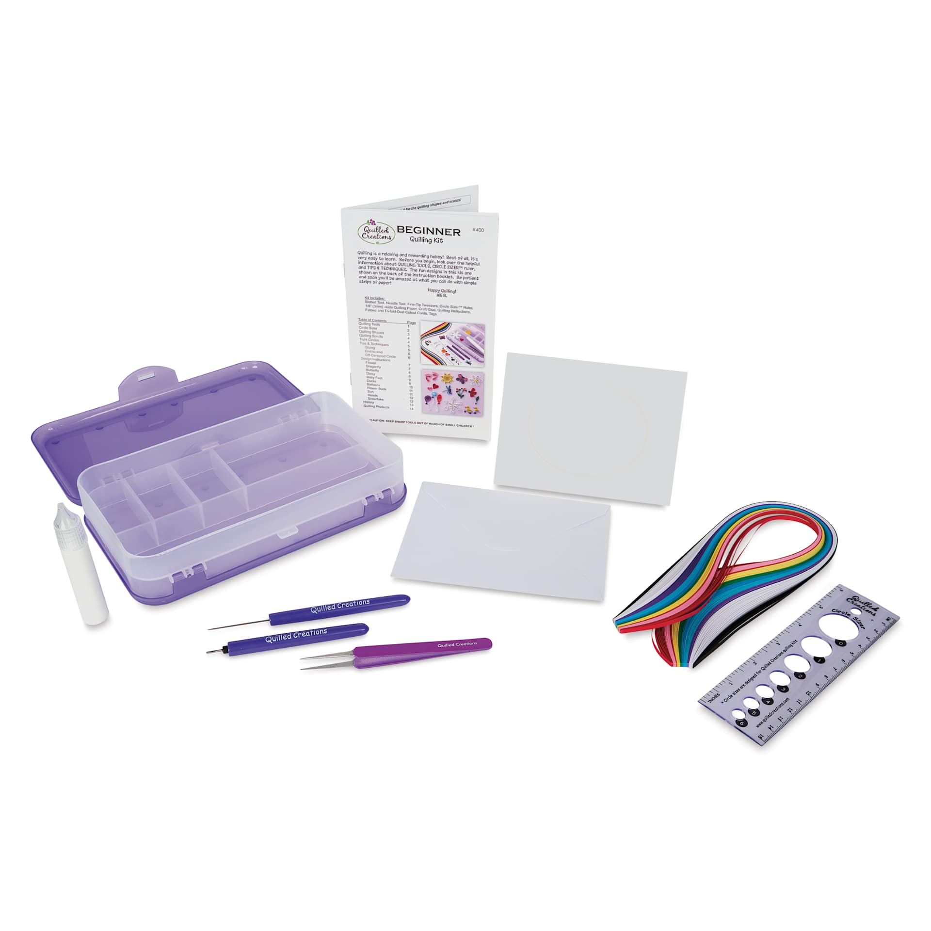 Quilled Creations Quilling Beginner Kit - contents